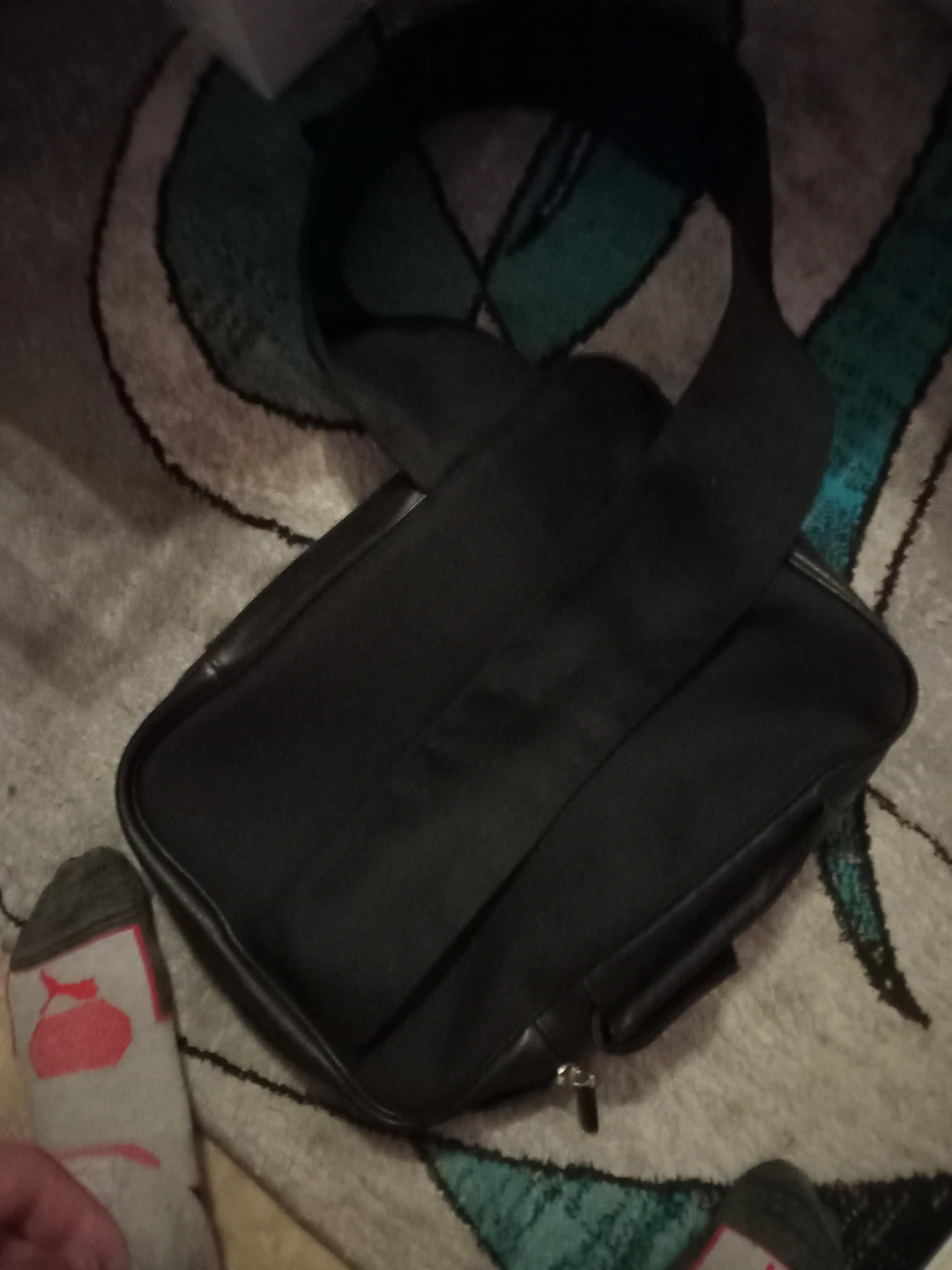 Black Leather Messenger Bag - photo 4