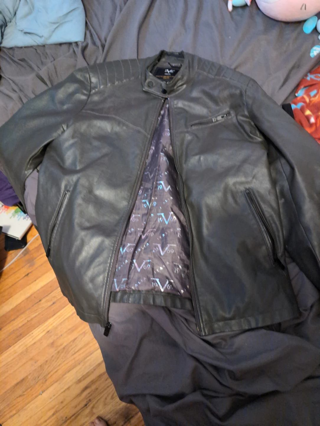 Versace Jeans Couture Black Leather Jacket