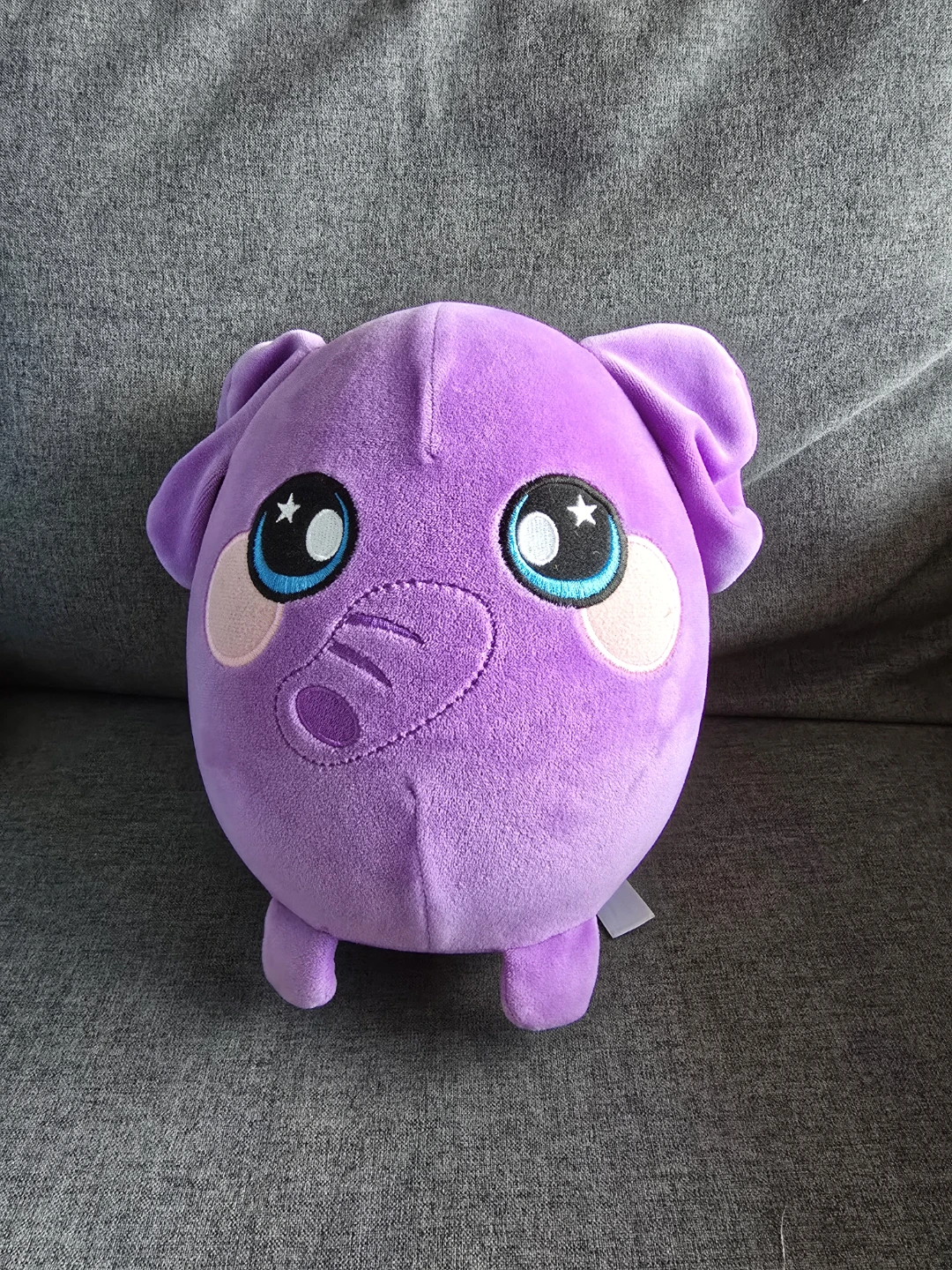8" Squeezamals Purple Elephant Plush Toy