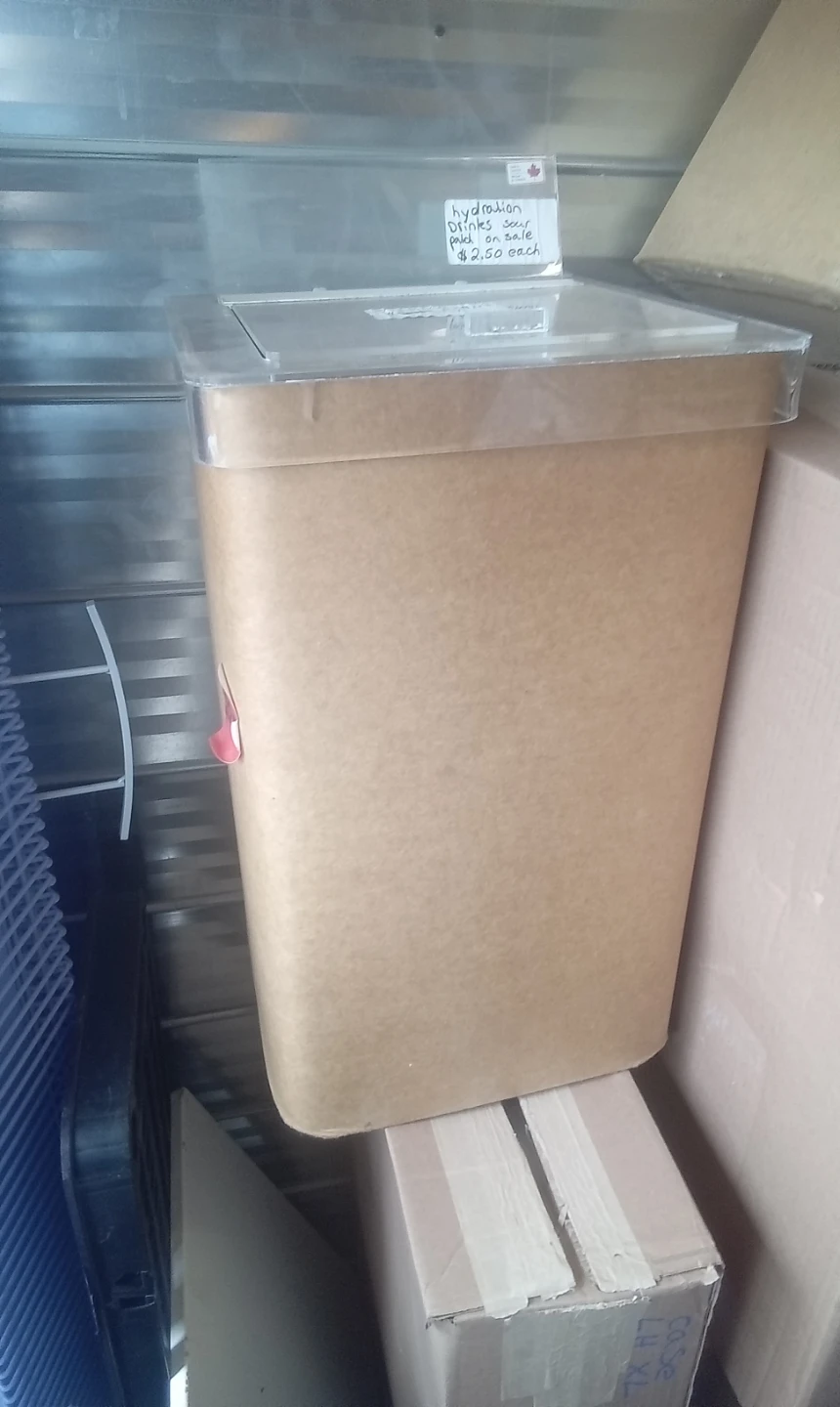 Cardboard Display Bin with Clear Lid