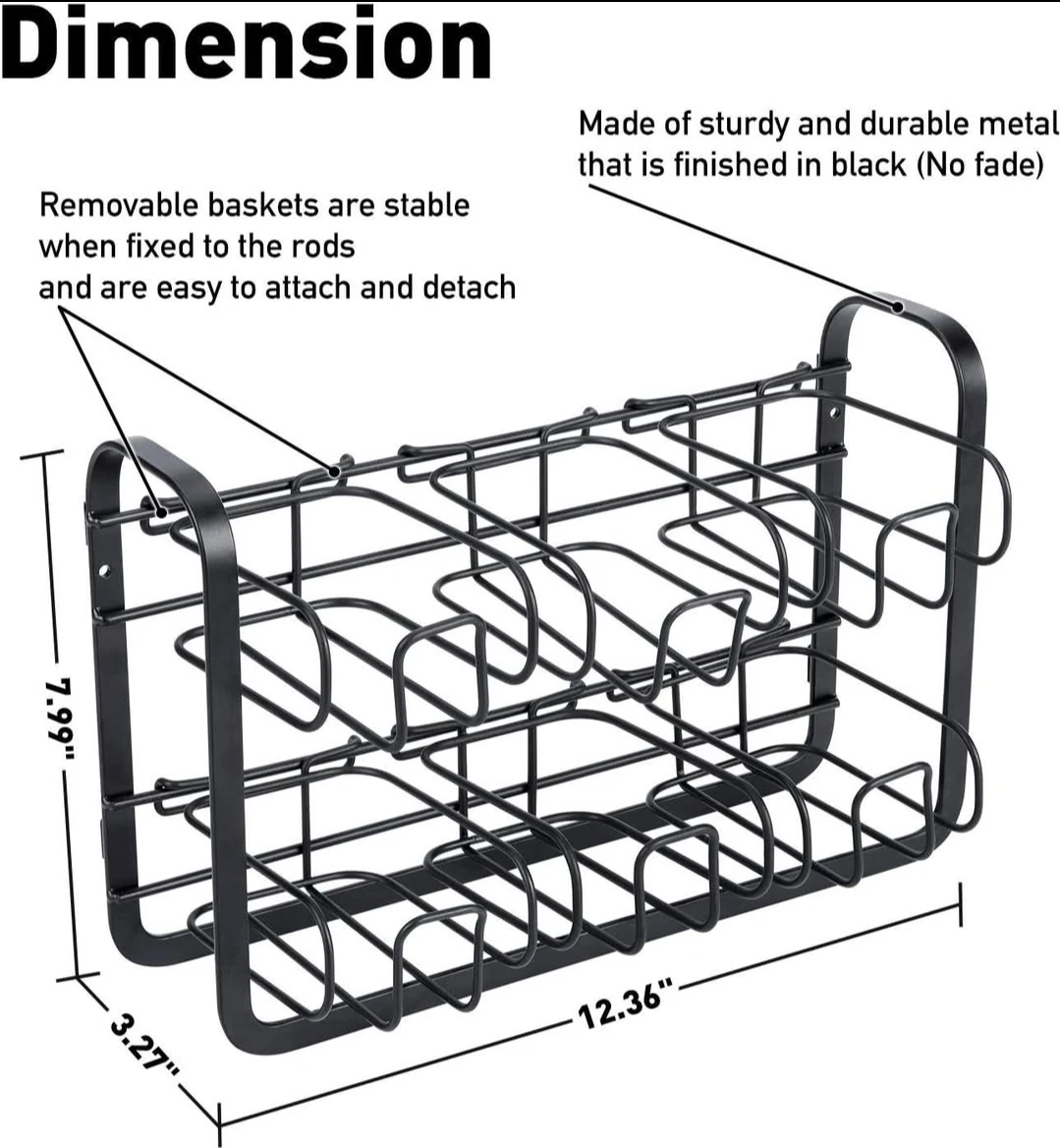 Black Metal Tea Bag Organizer Holder Stand - photo 4