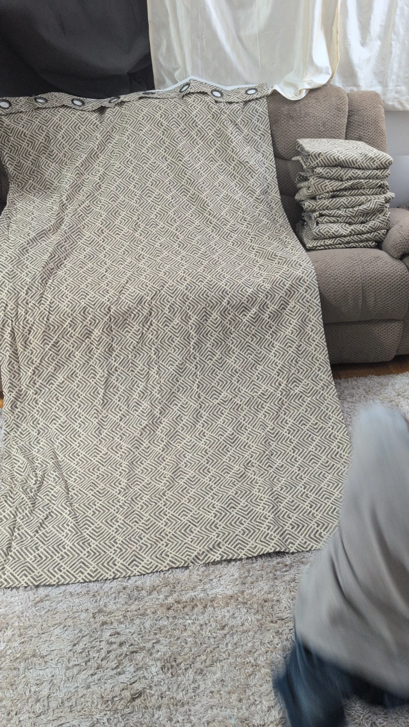 Patterned Grommet Curtains - Set of 8