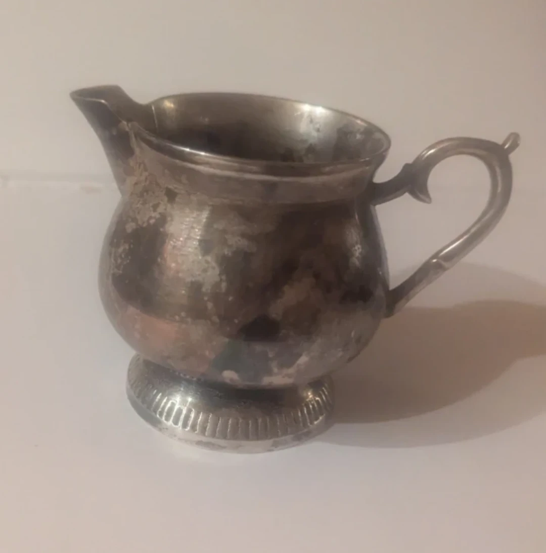 Silver-Plated Creamer and Sugar Bowl Set