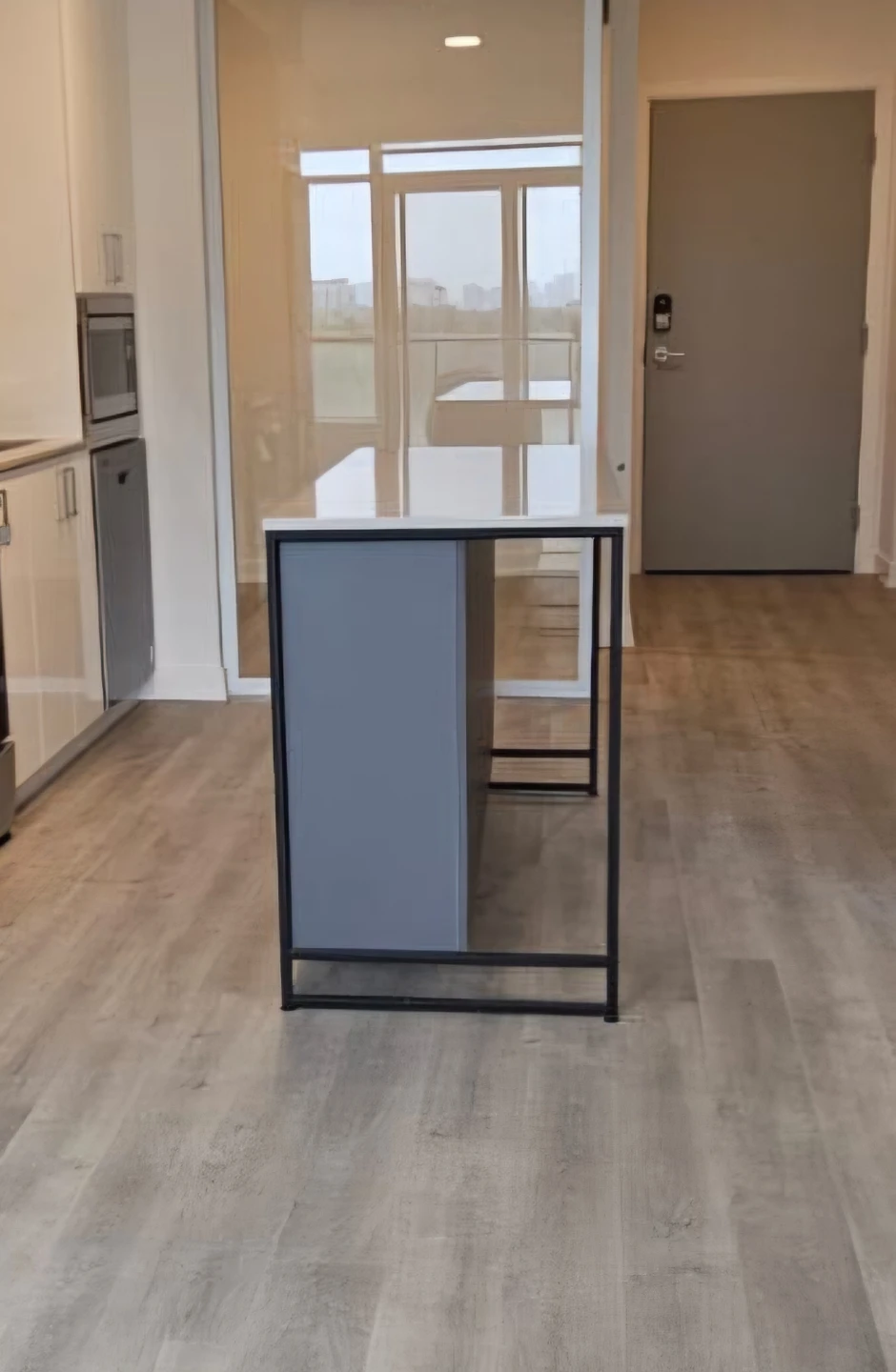Quartz-top Kitchen Island with Storage & Breakfast Bar - photo 3
