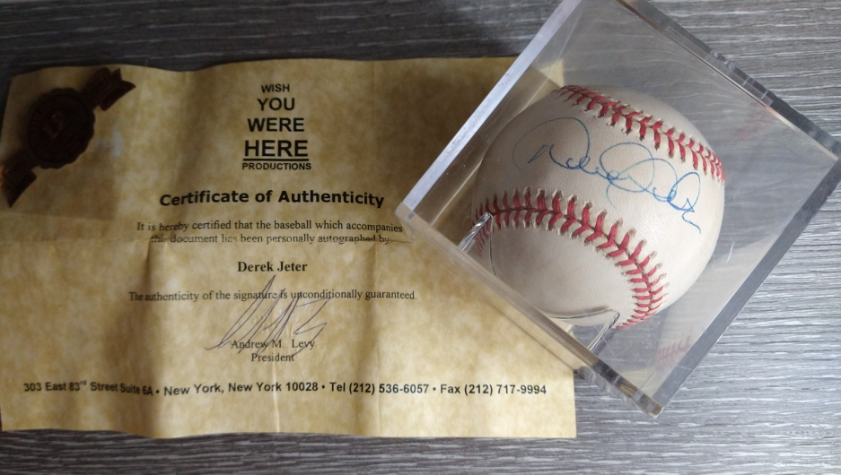 Derek Jeter Autographed Baseball with Certificate - photo 5