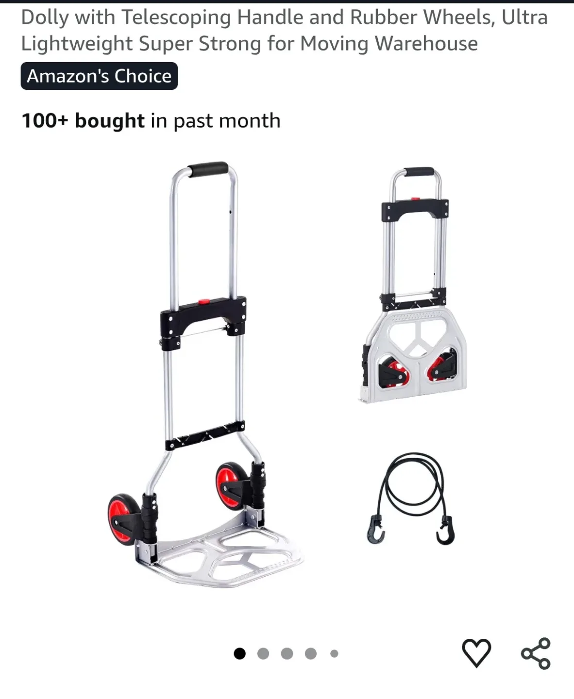 NEW - VEVOR Folding Hand Truck Dolly with Telescoping Handle