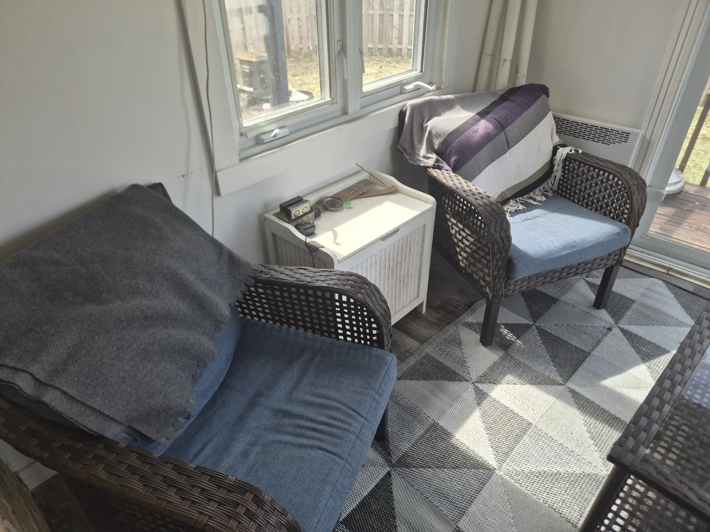 Wicker patio furniture set