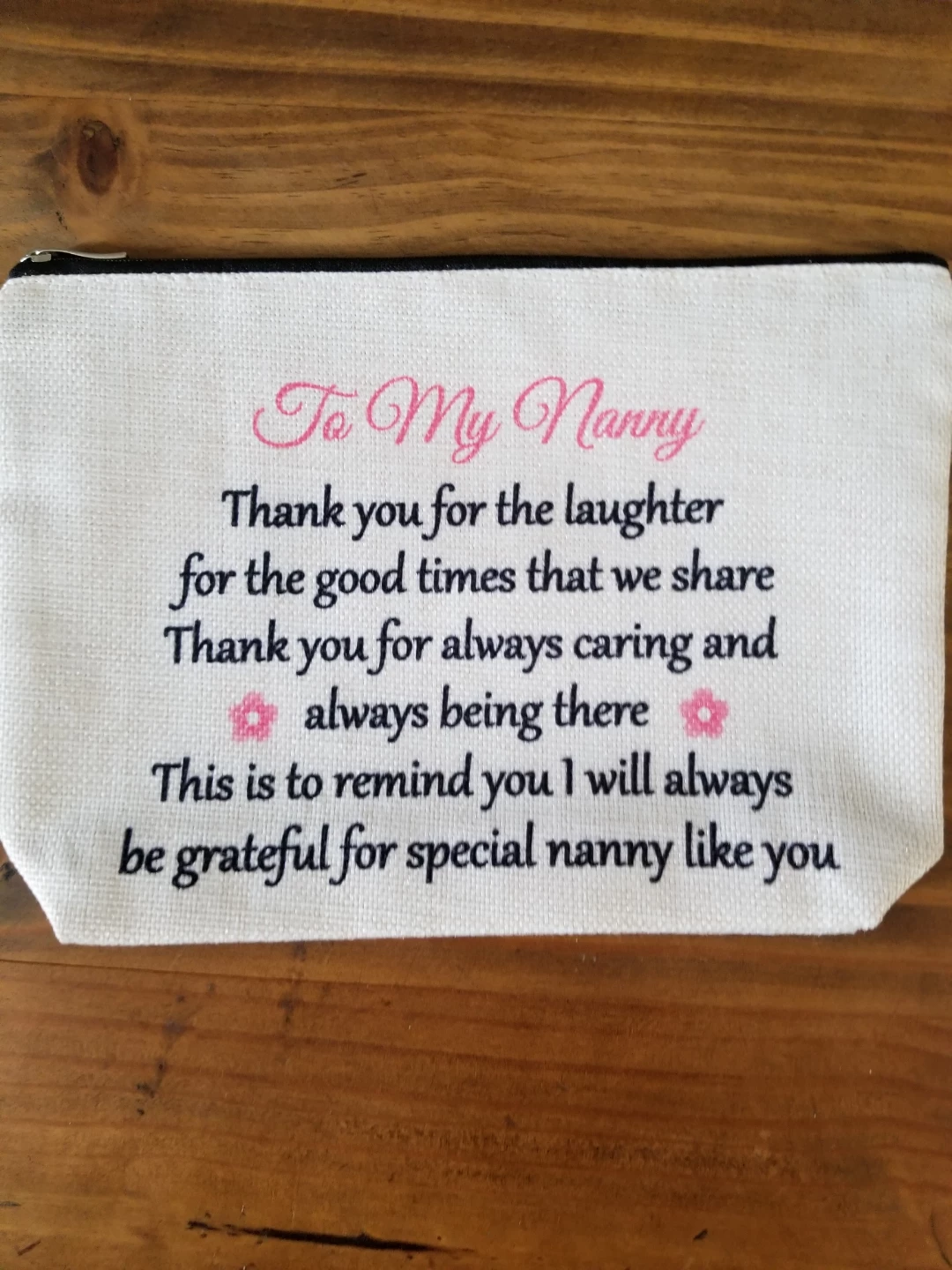 To My Nanny Cosmetic Bag