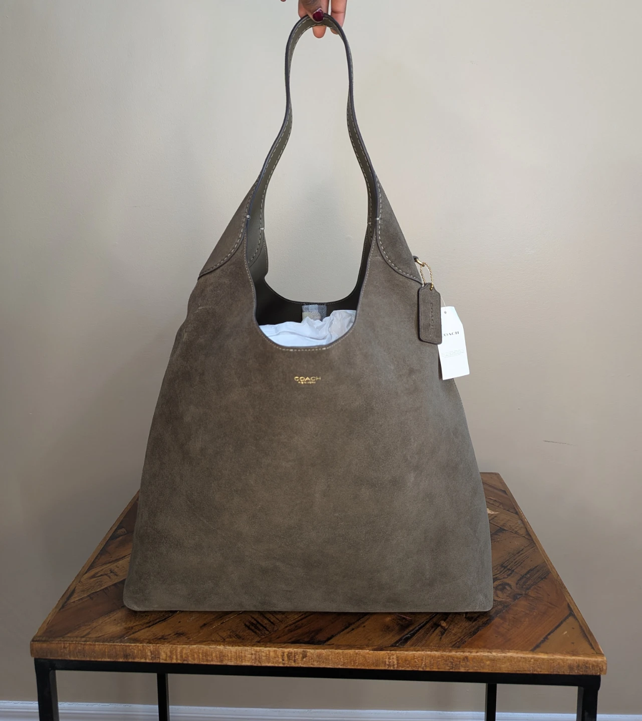 Coach Suede Brooklyn Shoulder Bag #39 - photo 2