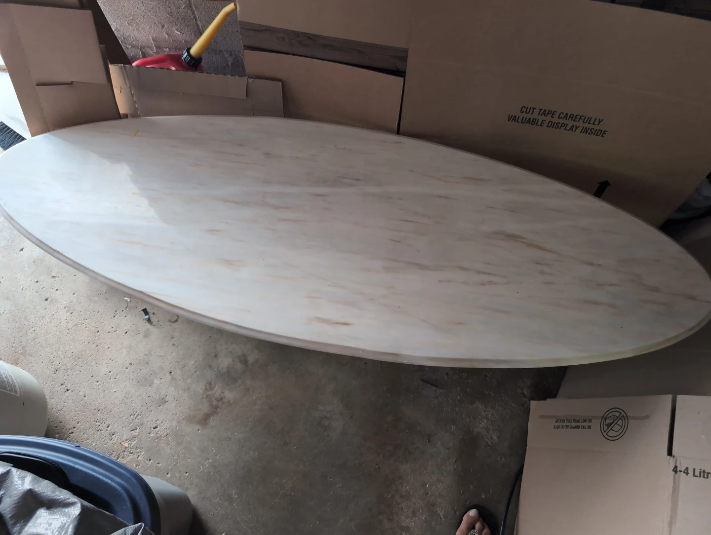 Oval Marble Top Table with Ornate Pedestal Base - photo 2