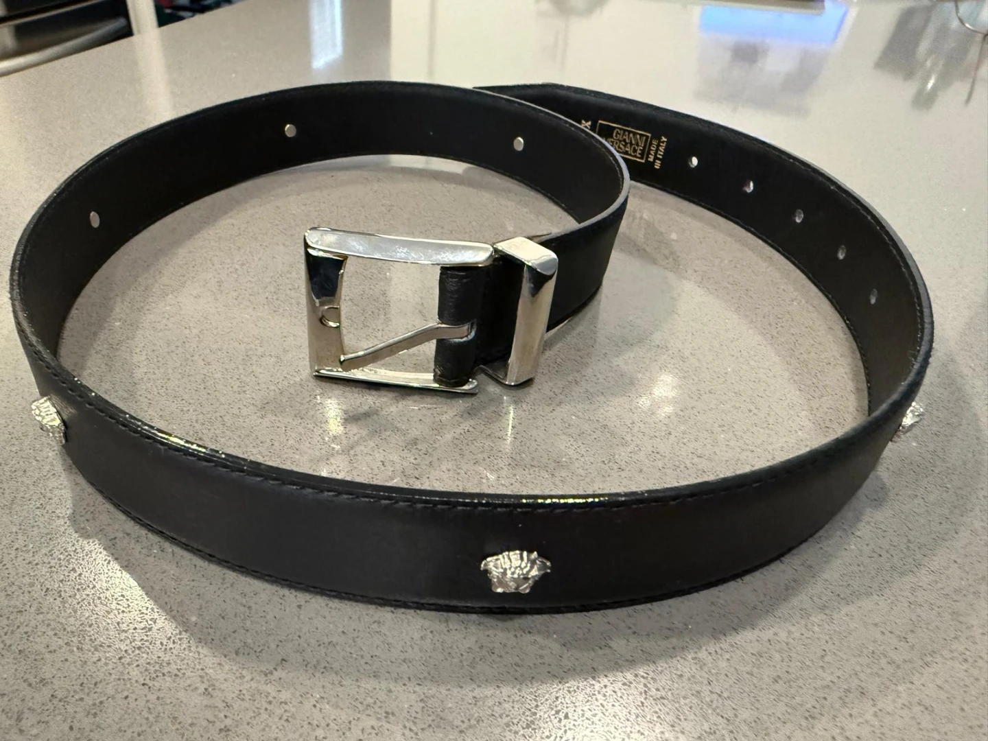 Gianni Versace Medusa Leather Belt (Women)
