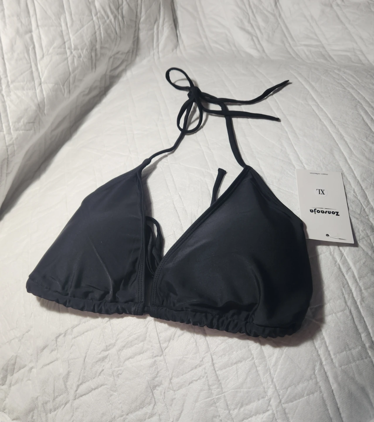 Zennja Black Triangle Bikini Top XL - photo 2