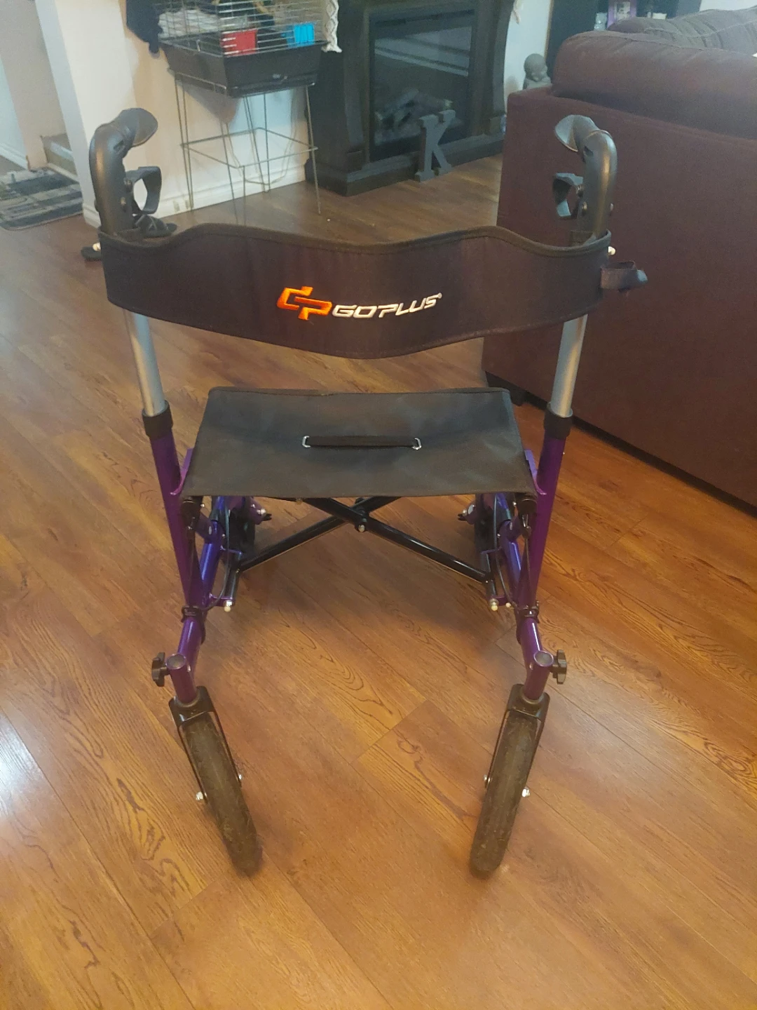 GO PLUS Purple 4-Wheel Walker with Seat - photo 3