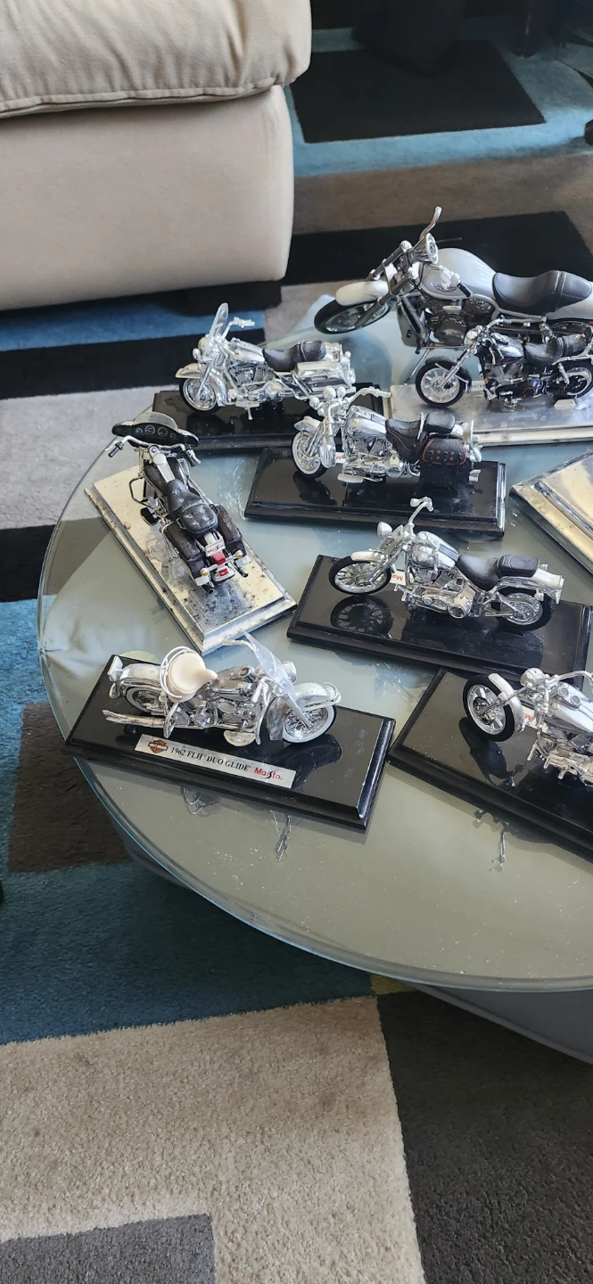 Collection of Harley-Davidson Diecast Motorcycles