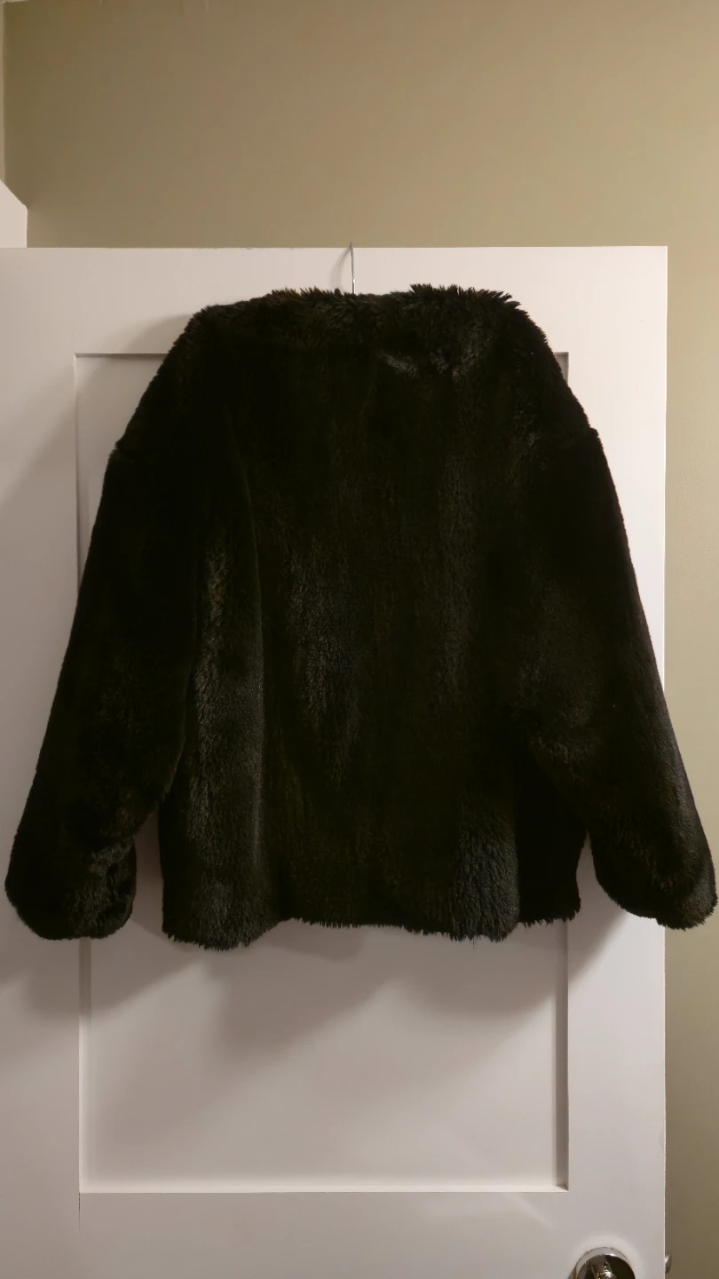 Zara Basic Faux Fur Jacket - Black - XS - photo 2