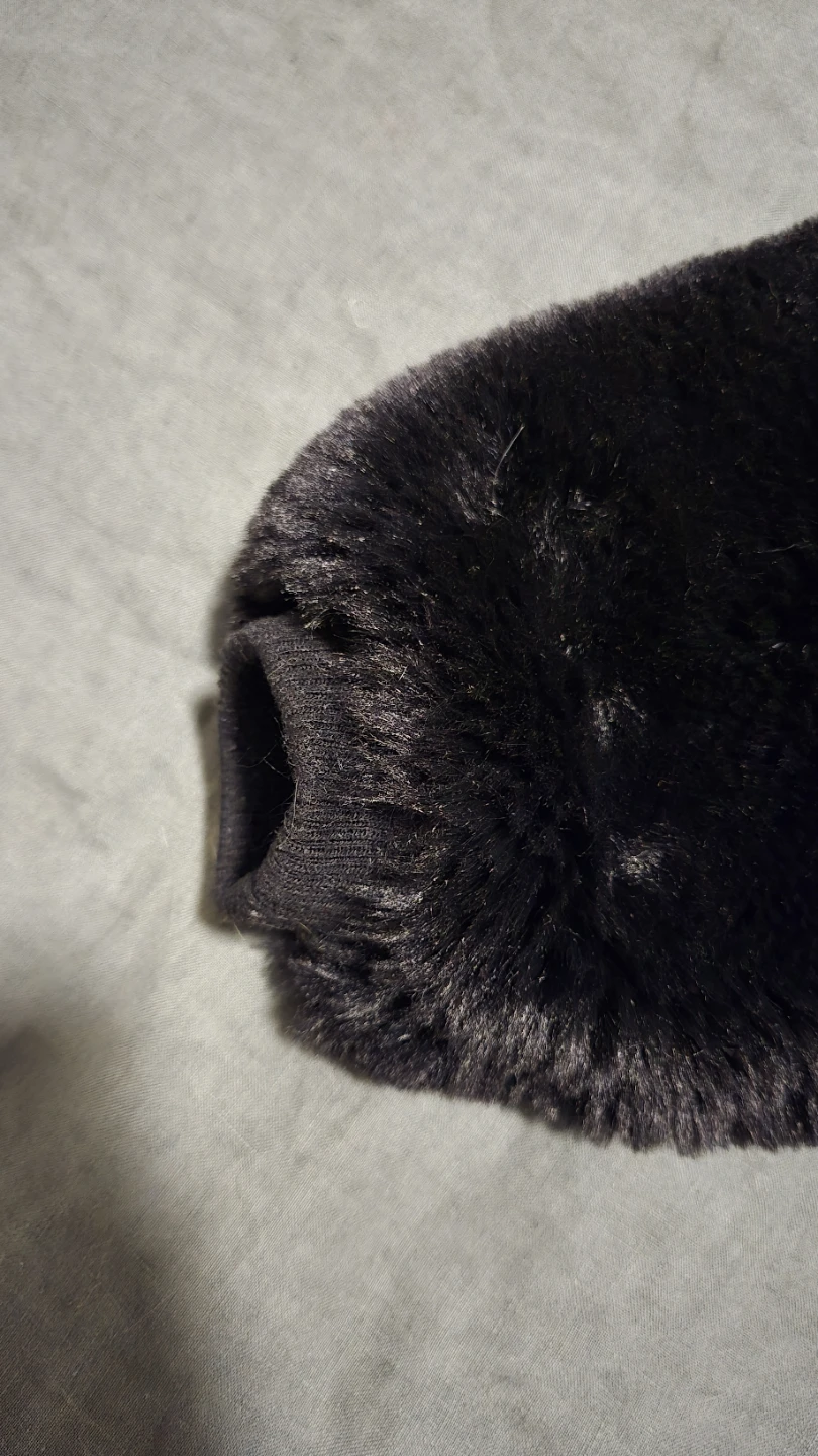 Zara Basic Faux Fur Jacket - Black - XS - photo 3