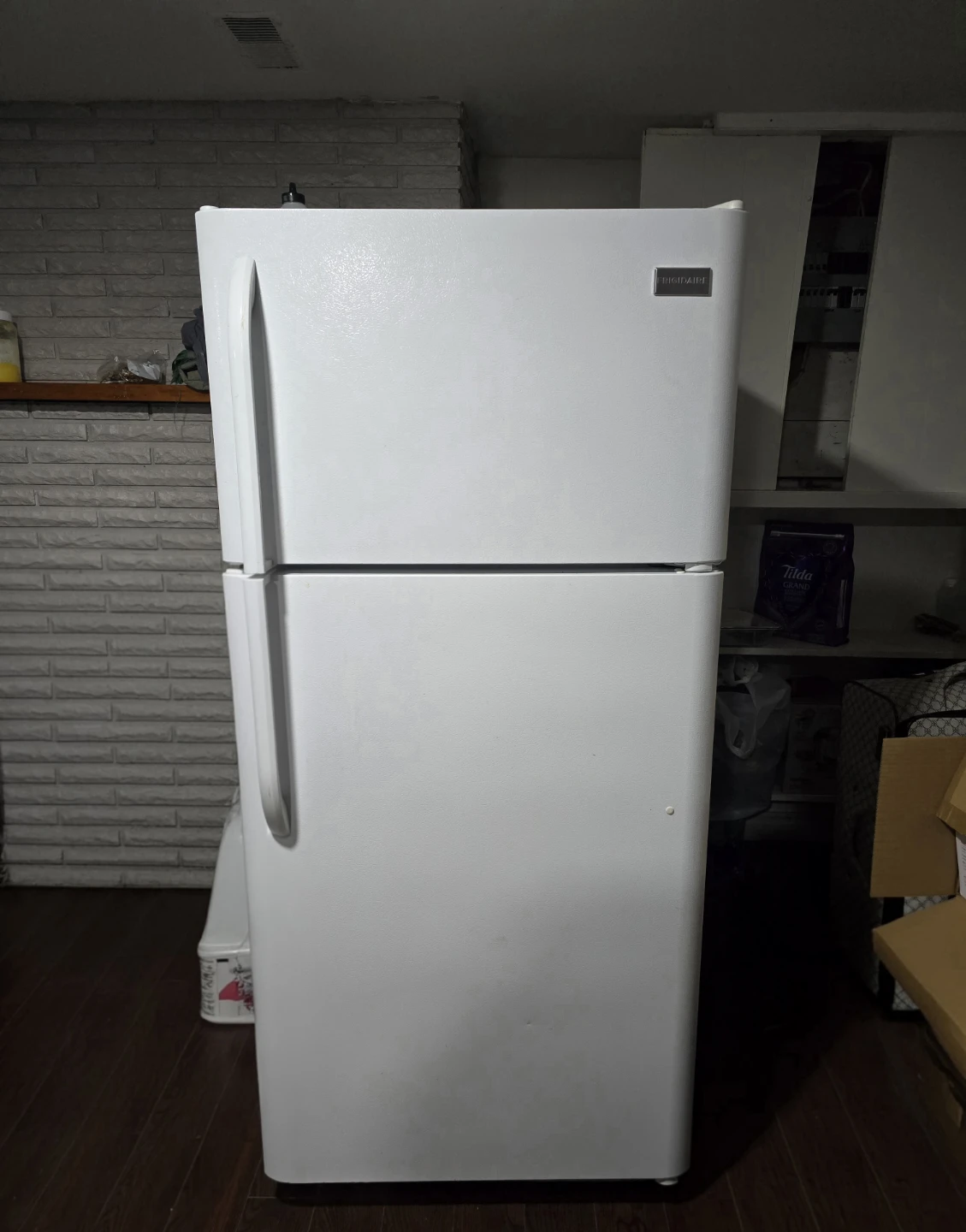 White Frigidaire Top Freezer Refrigerator