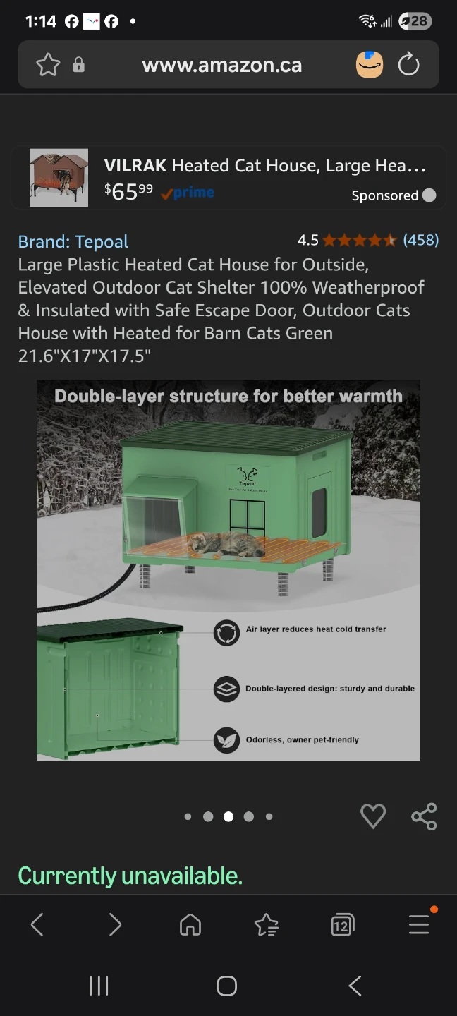 VILRAK Heated Cat House, Large, Green - photo 5