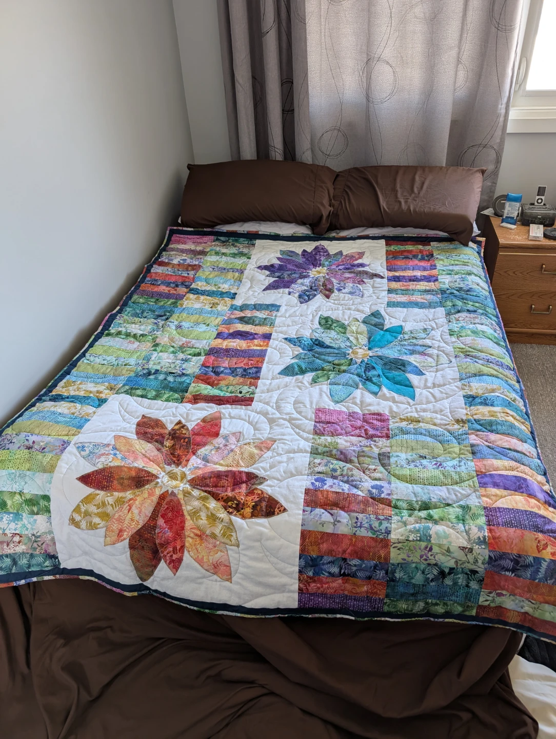 Handmade Quilt Floral Design