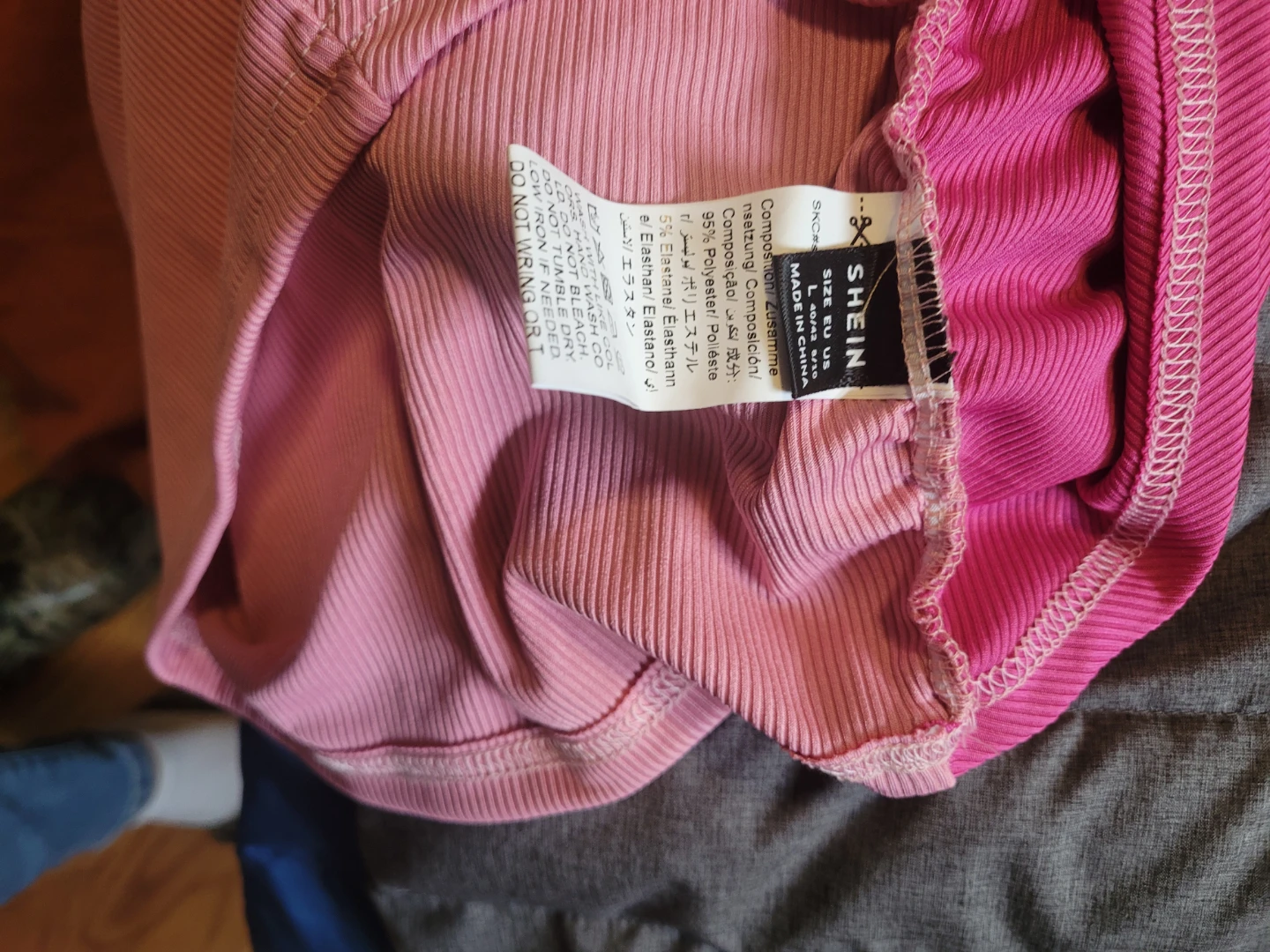 SHEIN Two-Tone Ruched Midi Dress Pink Size EU M - photo 3