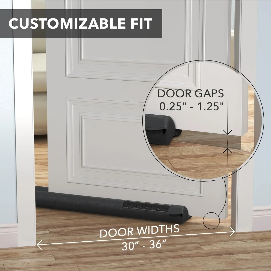 🌱Under Door Draft Stopper - Black - photo 2