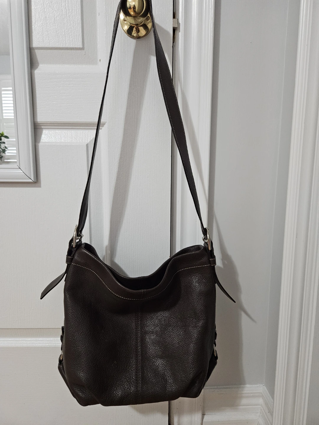 COACH Dark Brown Leather Hobo Bag - photo 4