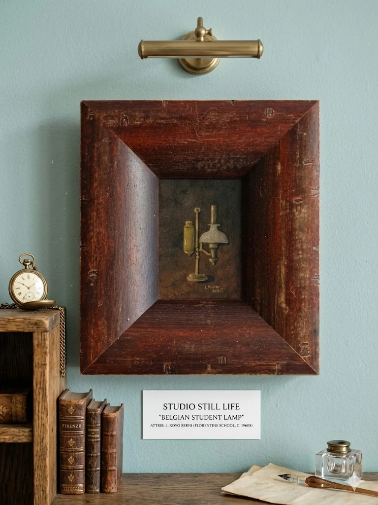 Vintage Italian Oil Still Life – In thick frame