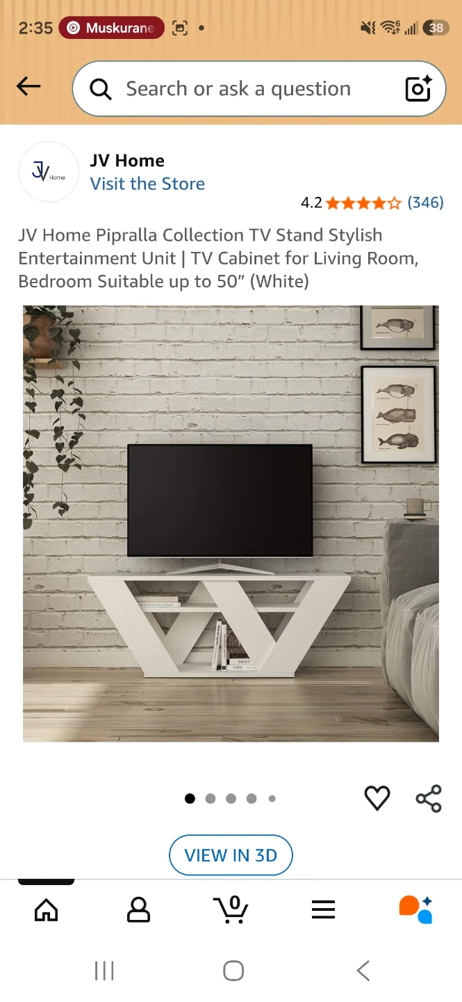 MOVING OUT SALE !! JV Home Pipralla Collection TV Stand - photo 3