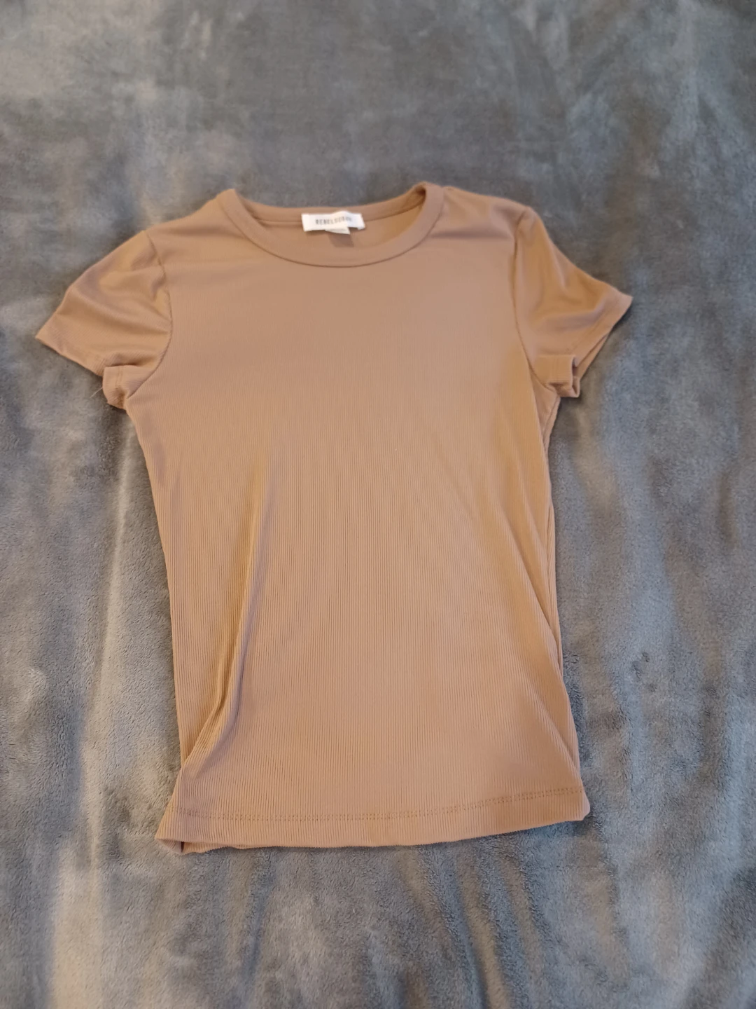 Rebel Sugar Ribbed T-Shirt - Tan - S/P