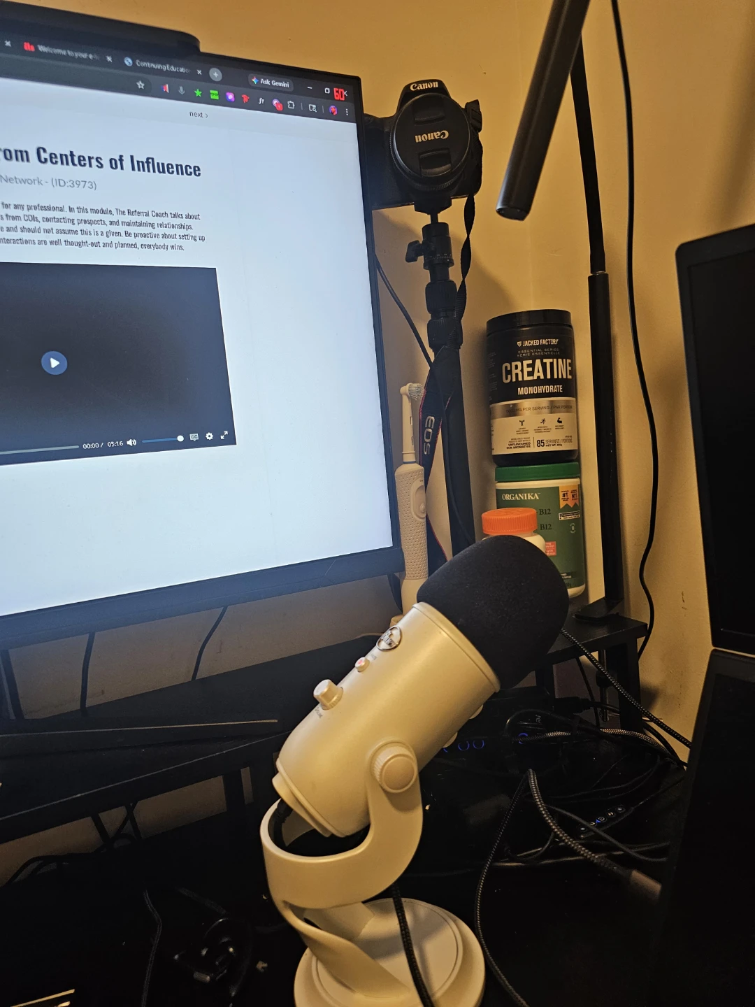 Blue Yeti USB Microphone & sl rebel canon