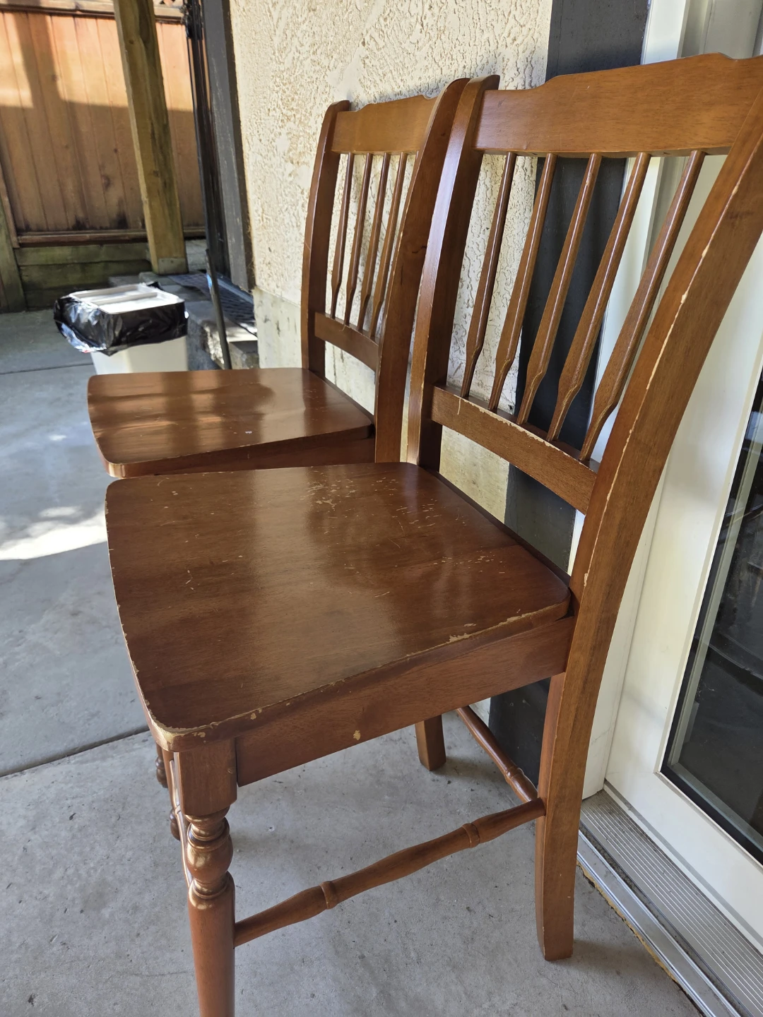 Set of 2 Wooden Chairs