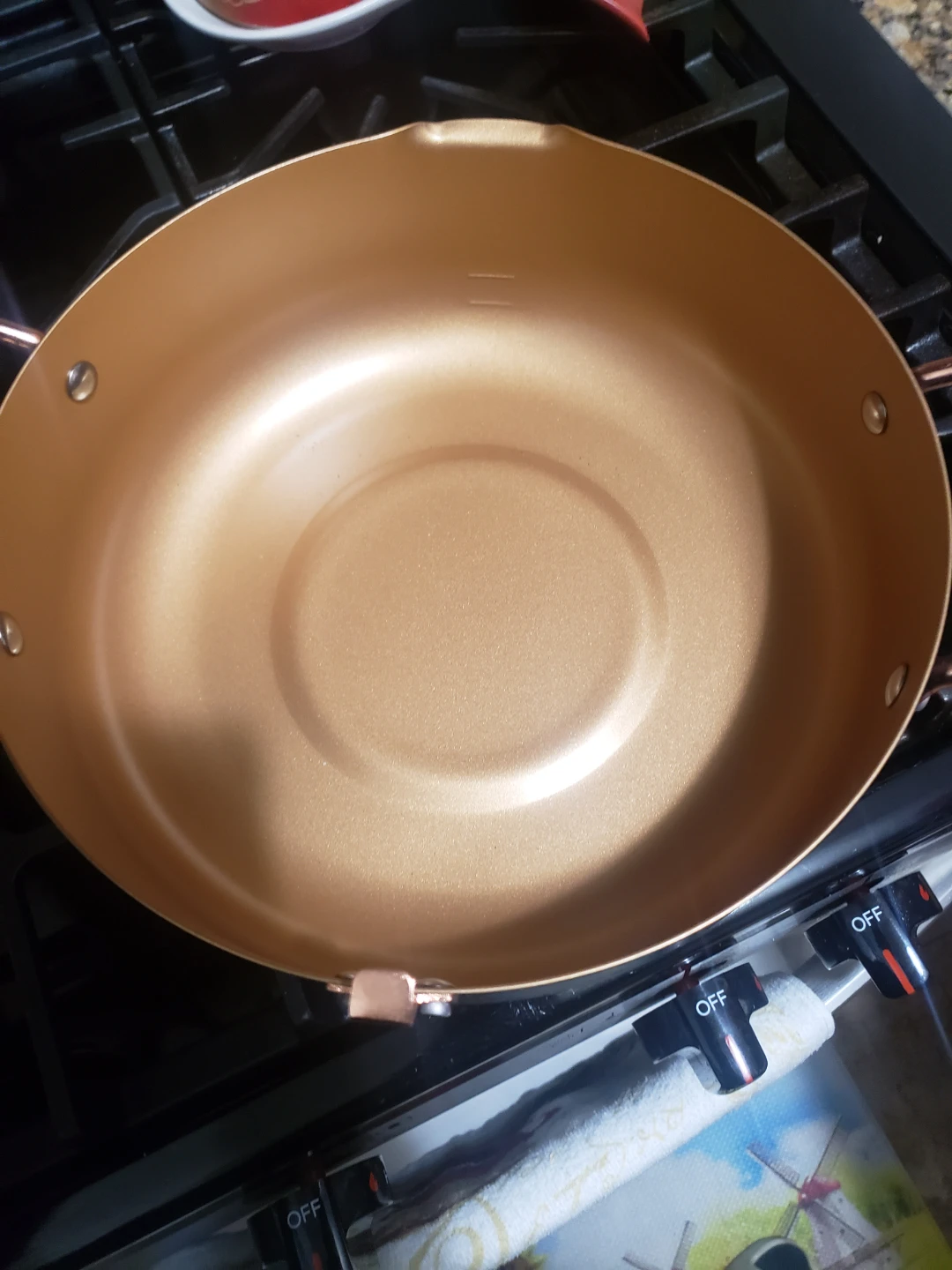 Copper Pan with Built-in Thermometer and Steaming Rack - photo 2