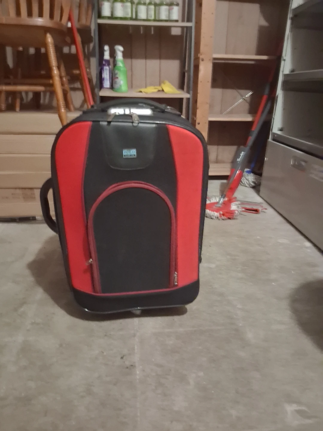 Polo Red and Black Rolling Suitcase