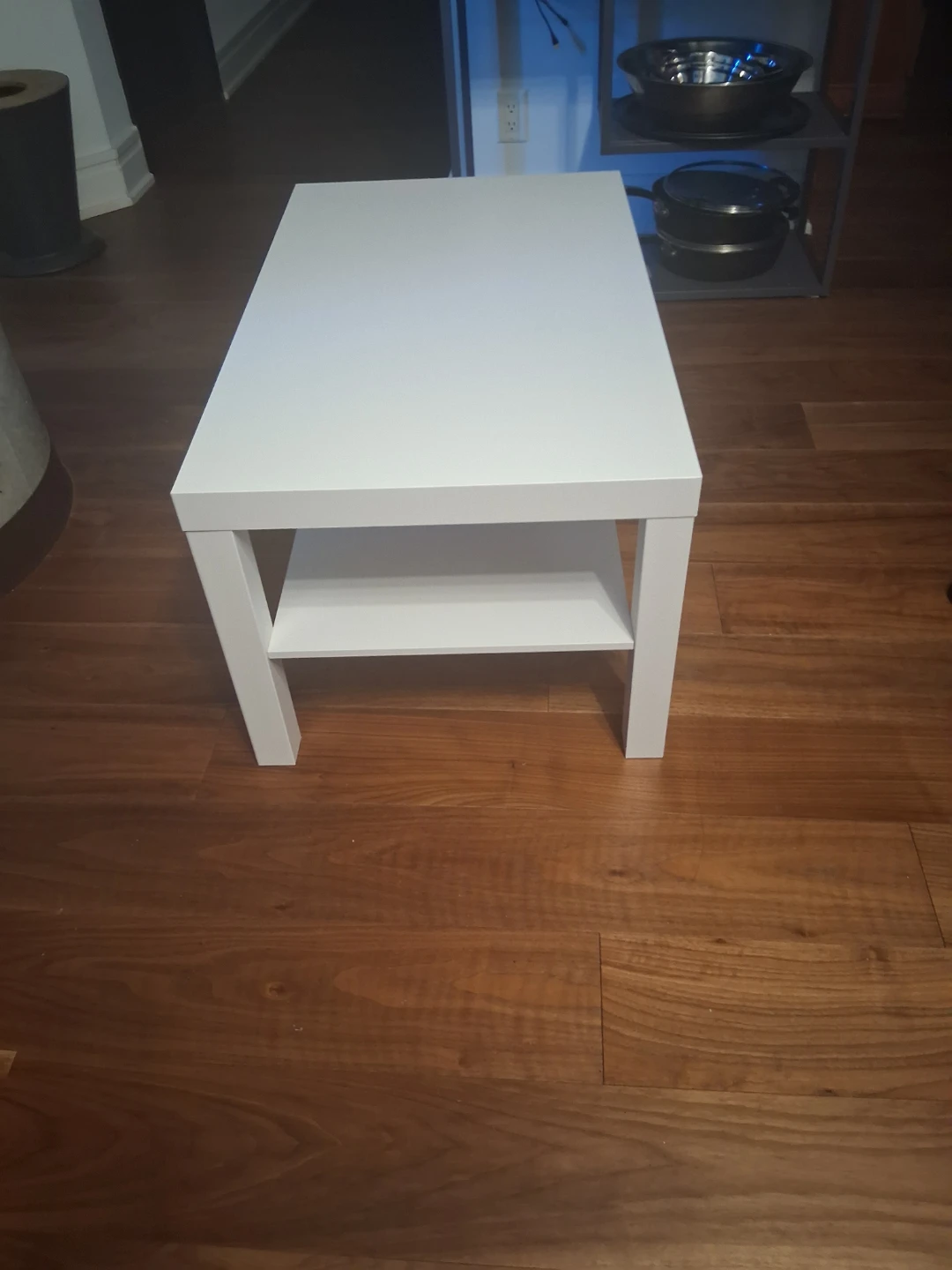 White Coffee Table with Shelf