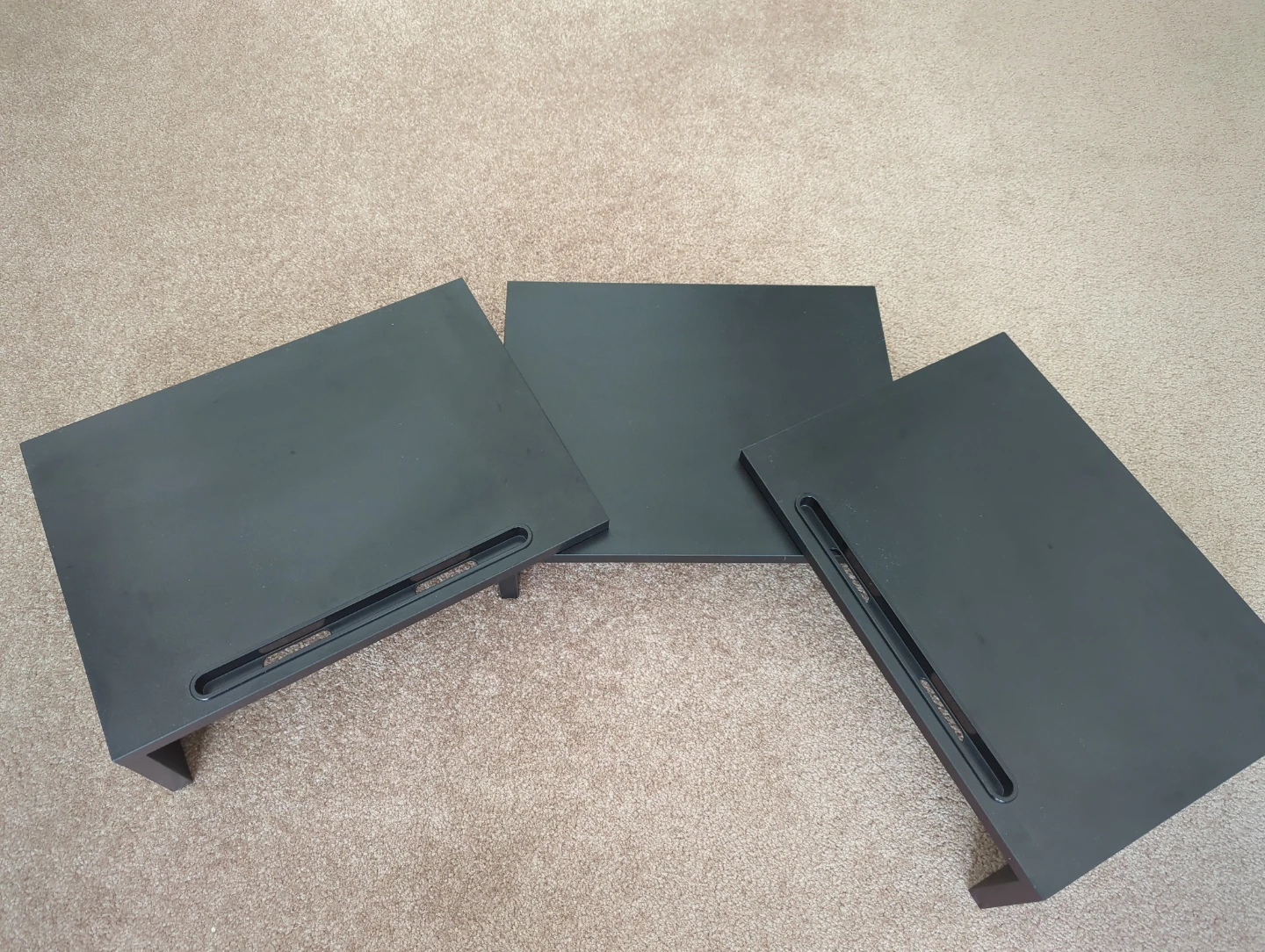 Black Monitor Stands Risers