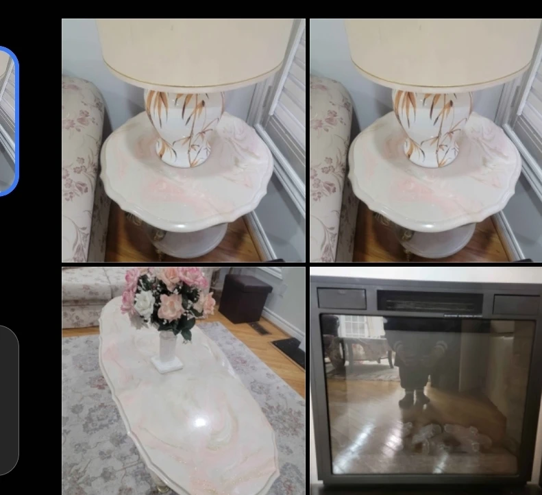 Vintage Ceramic Lamp with Floral Design