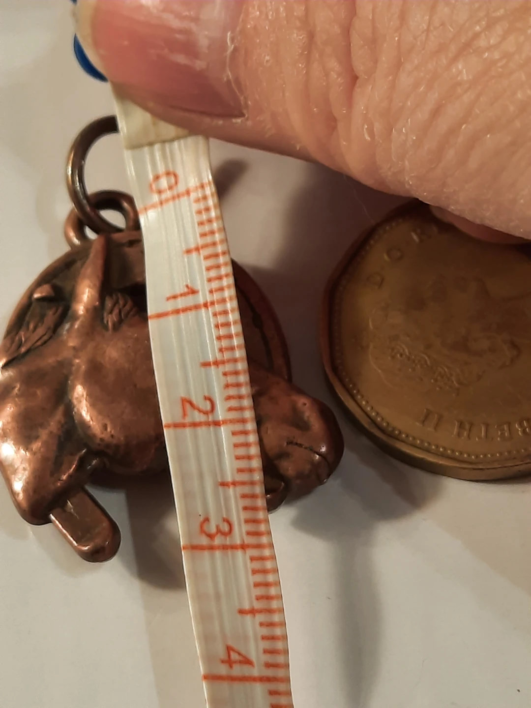 Copper Horse Head and Horseshoe Pendant Charm - photo 4