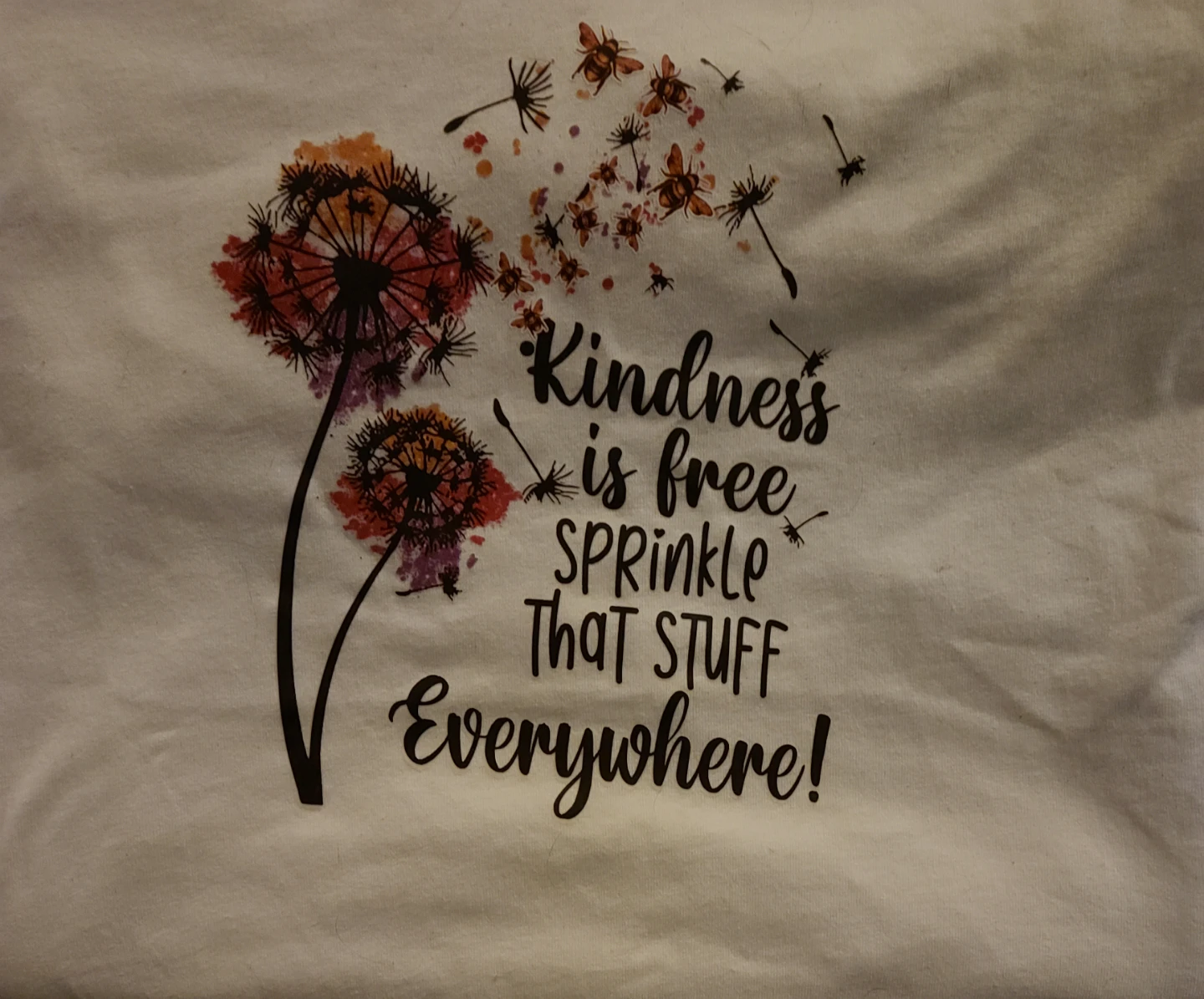 White T-Shirt "Kindness is Free" Graphic Tee