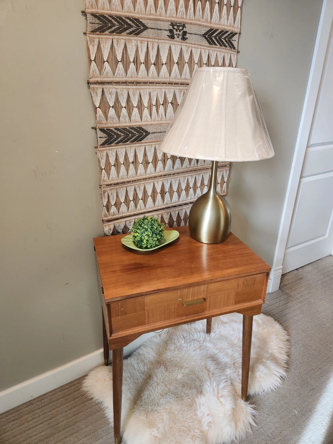 GOLD Metal Table Lamp with Linen Shade - photo 2