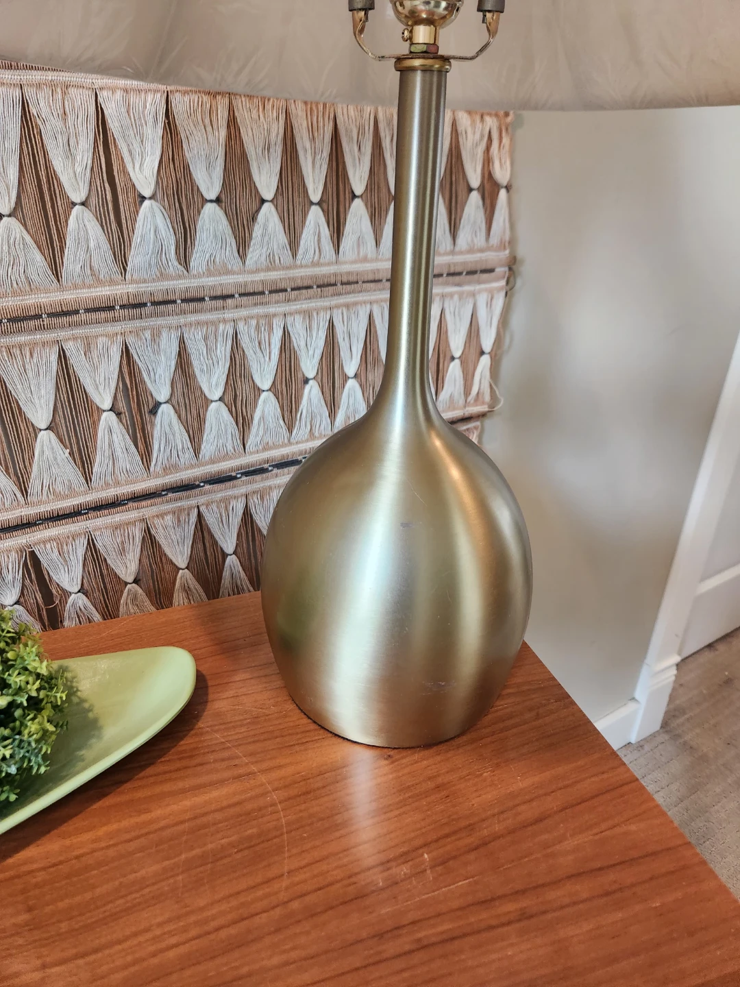 GOLD Metal Table Lamp with Linen Shade - photo 3