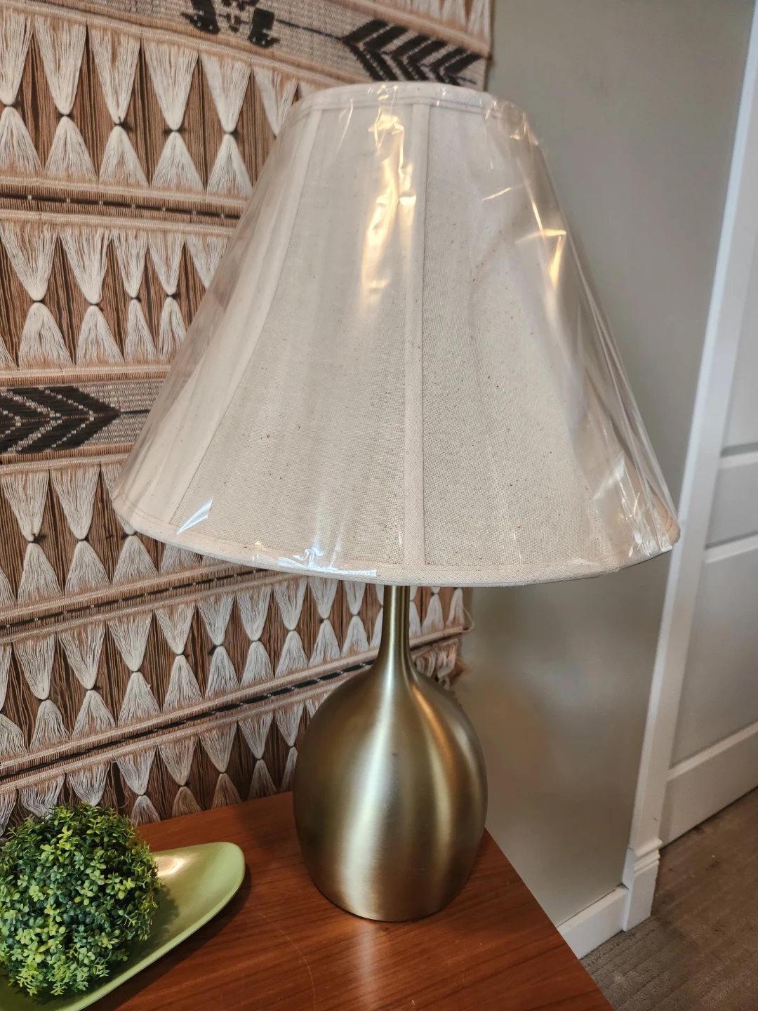 GOLD Metal Table Lamp with Linen Shade - photo 5