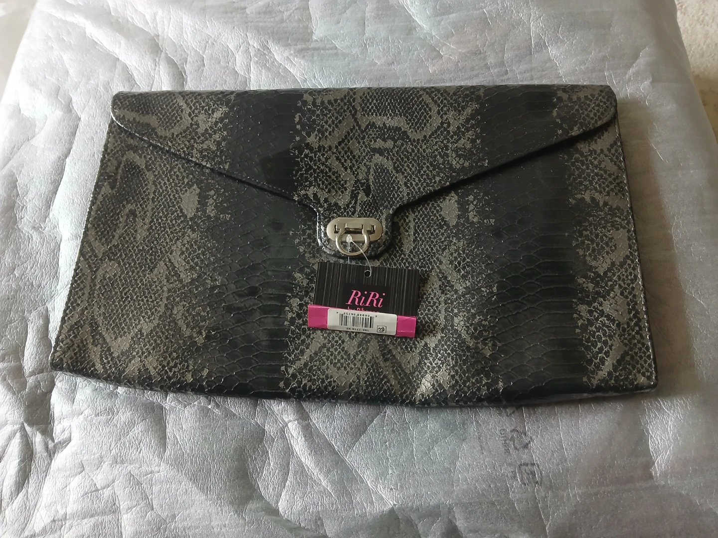 Riri Clutch/Envelope Bag - Snakeskin Pattern - photo 3
