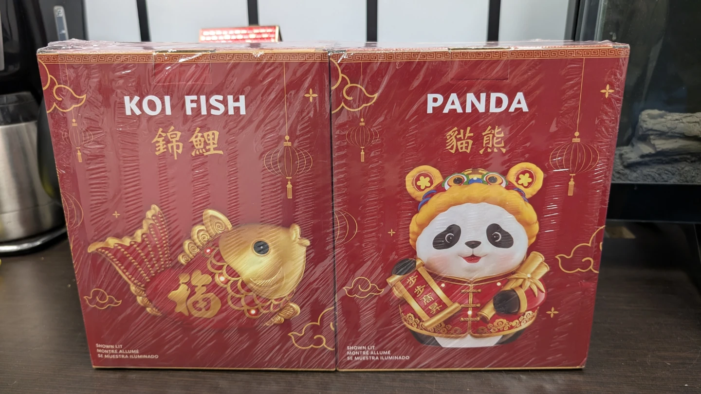 Koi Fish and Panda Decorative Boxes