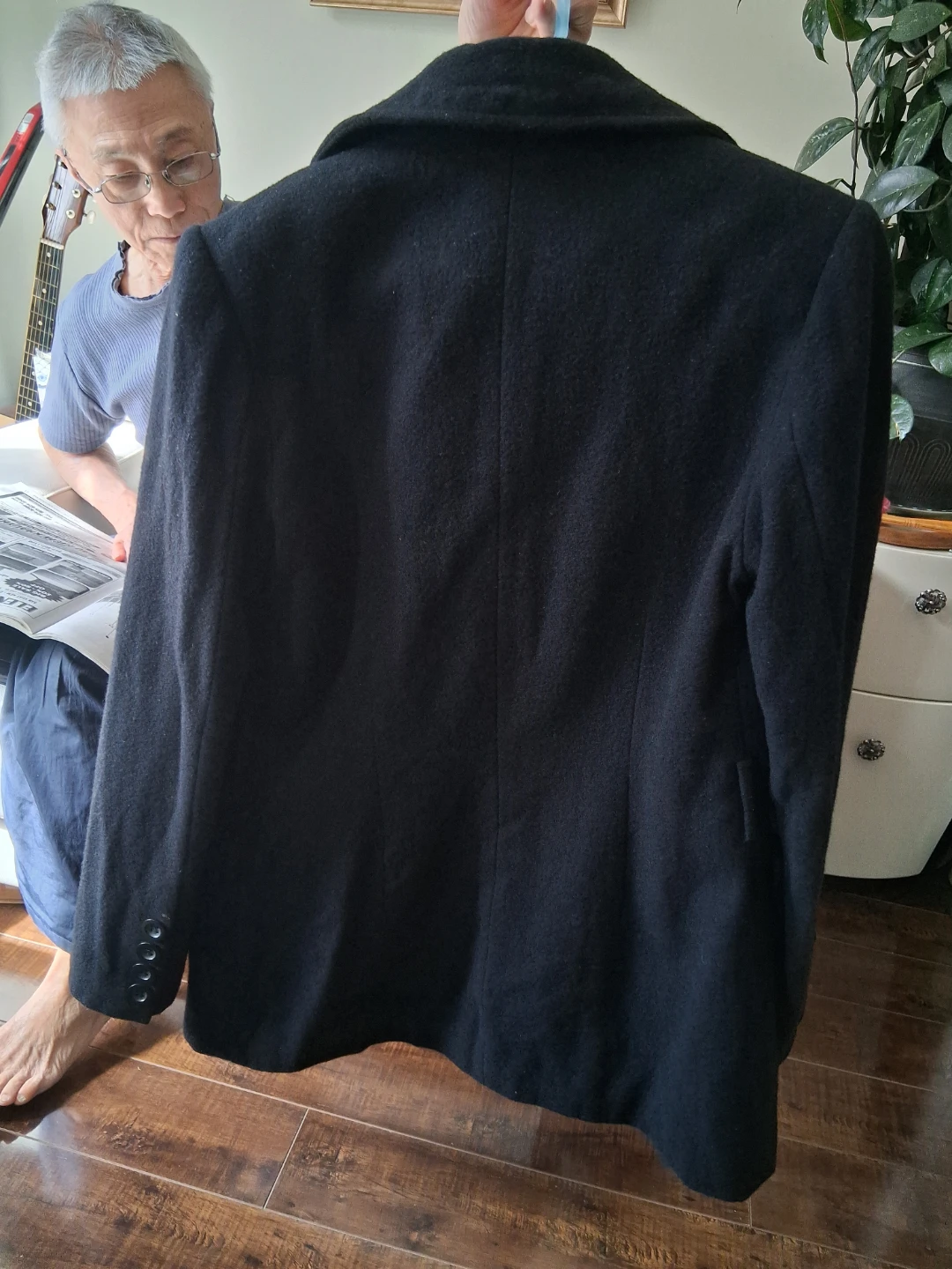 Women Black Wool Blend Jacket RW&CO size S - photo 2