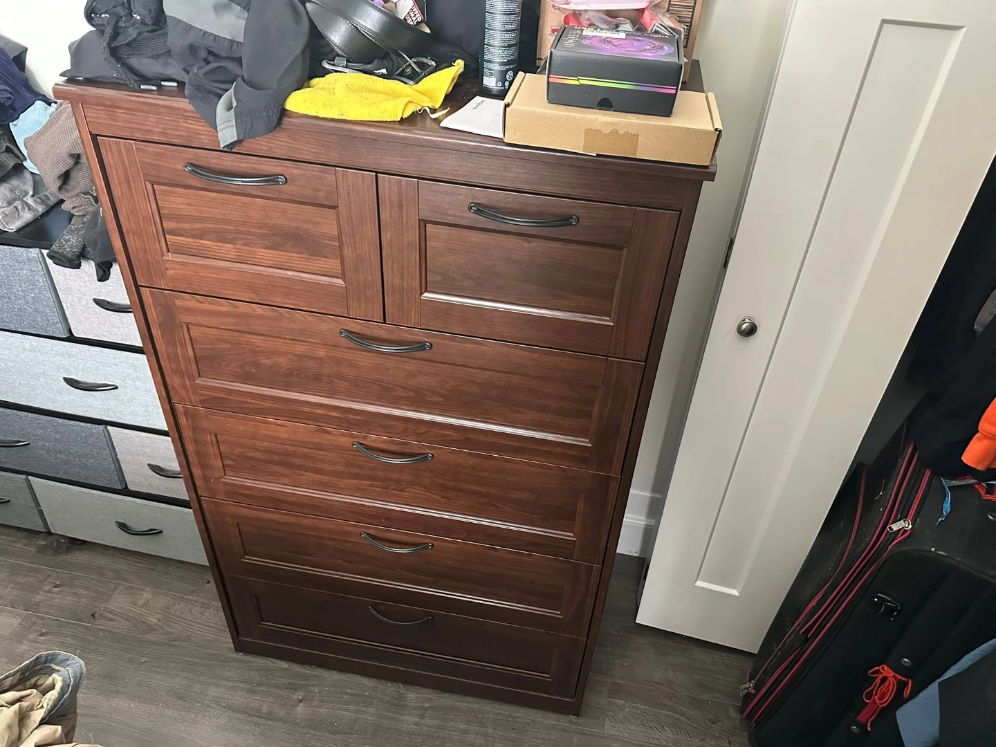 Ikea Brown Wooden Dresser with 6 Drawers