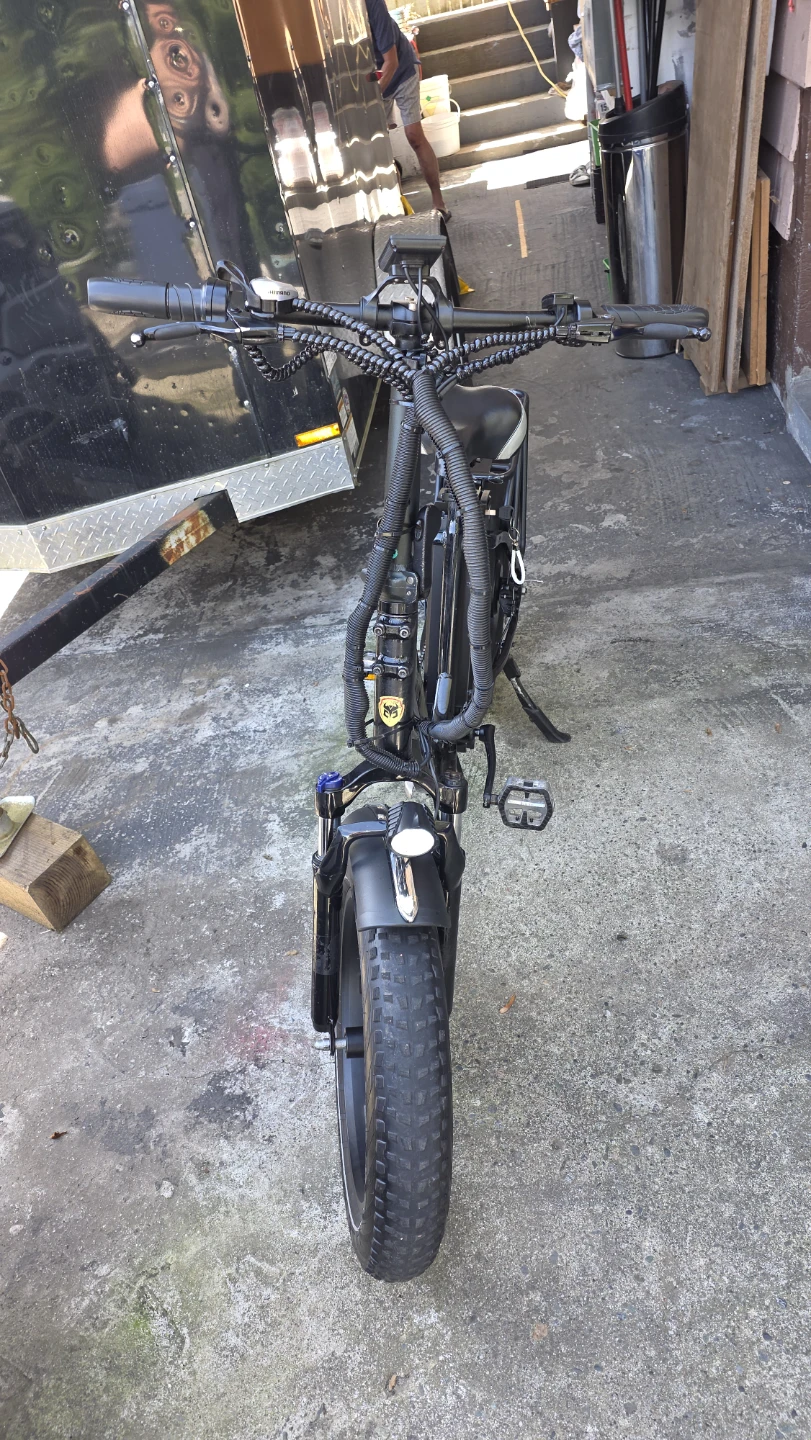 Black Fat Tire Electric Bike - photo 3