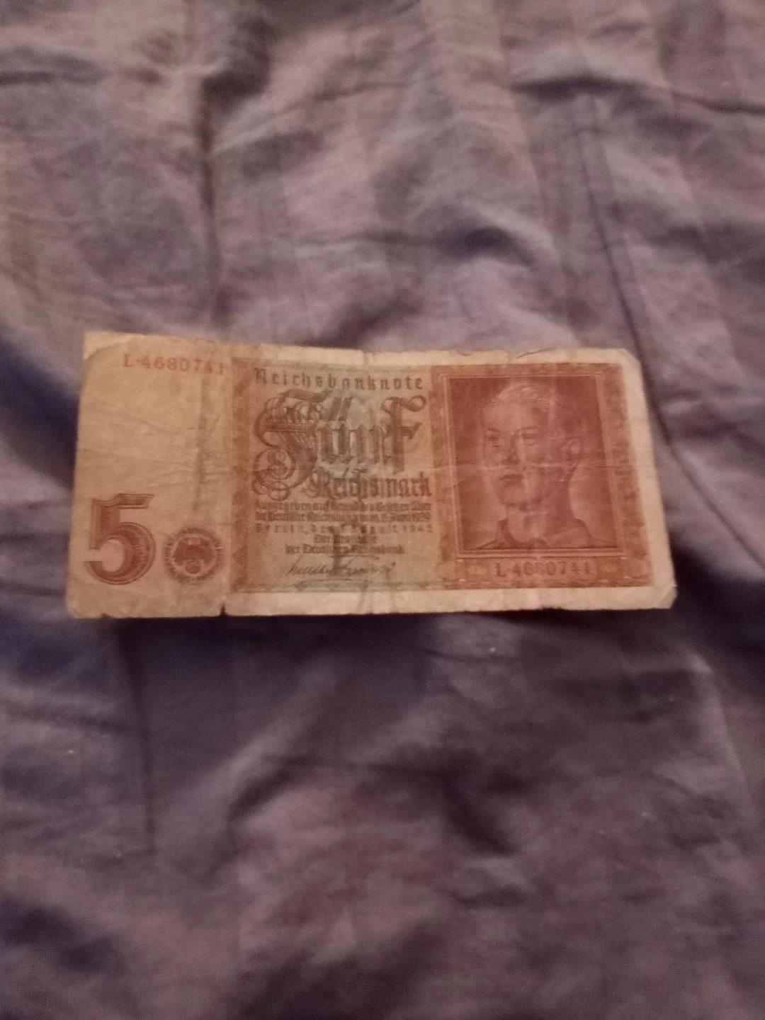 5 Reichsmark Banknote - photo 3