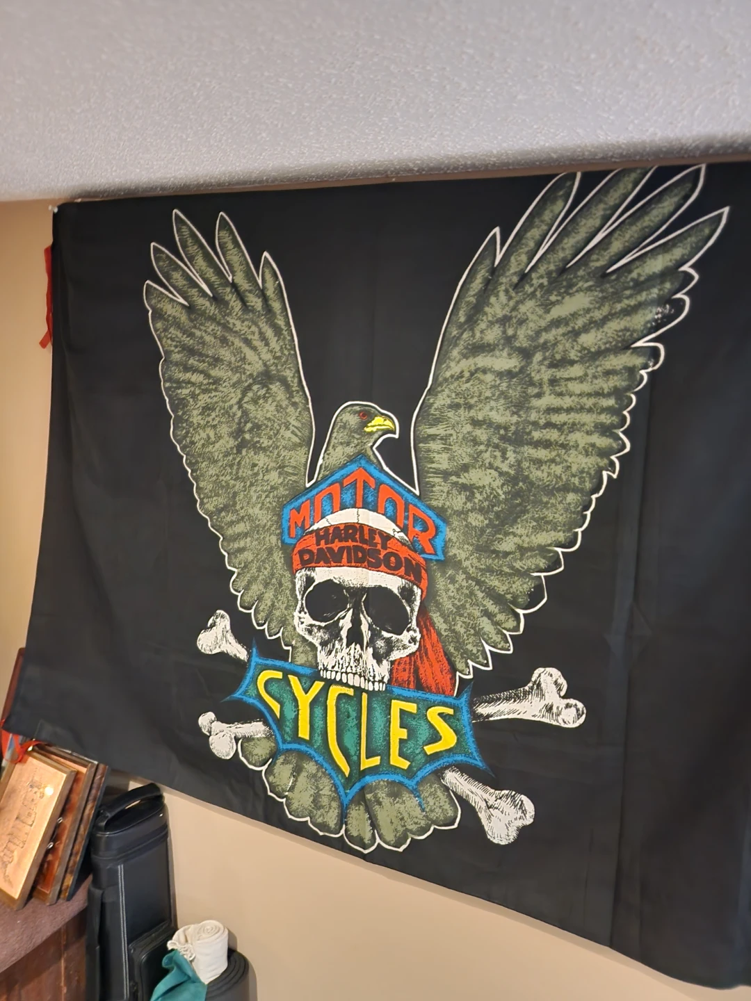 Harley-Davidson "Cycles" Eagle Skull Flag - photo 5