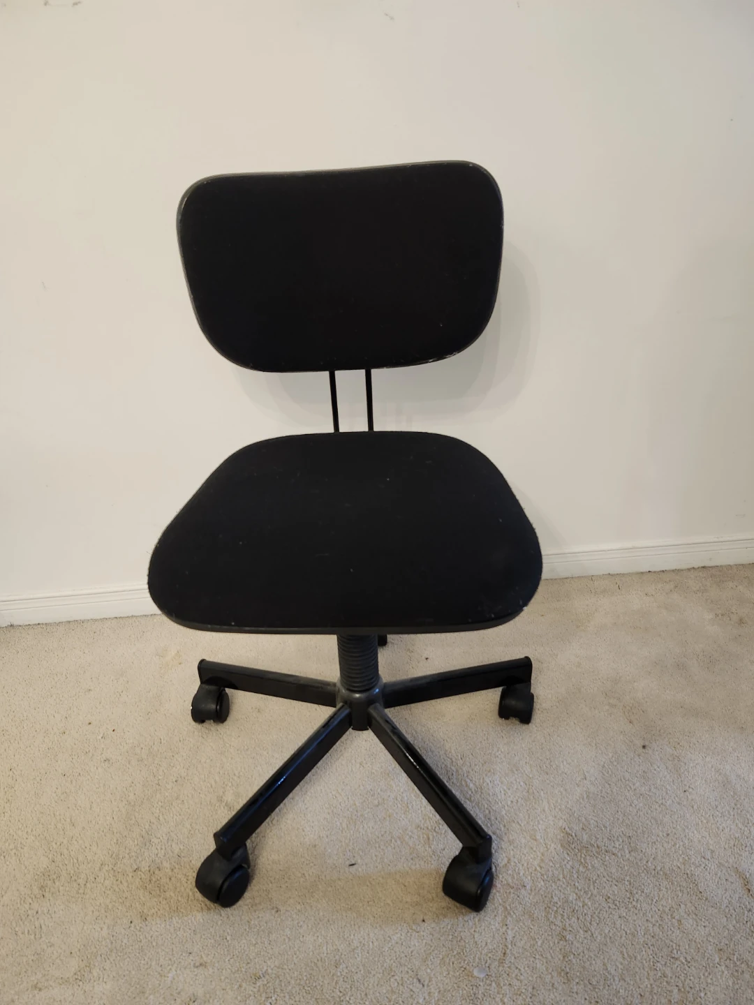 Small Black Office Chair with Wheels