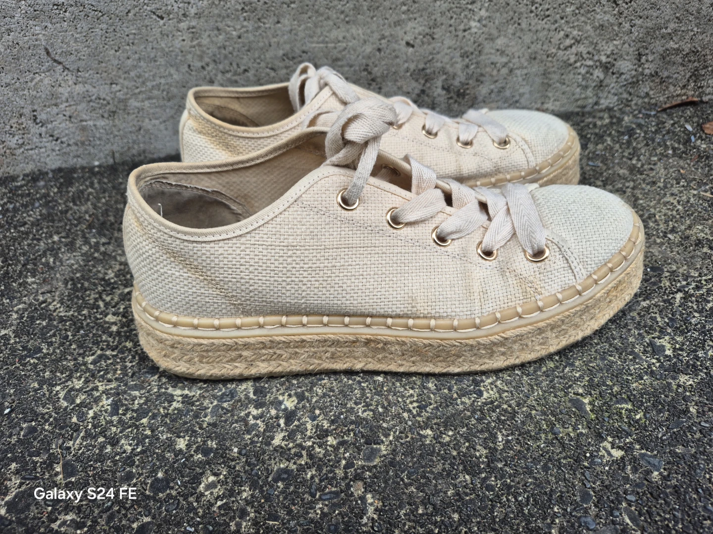 H&M Cream Espadrille Sneakers Size 6 - photo 2